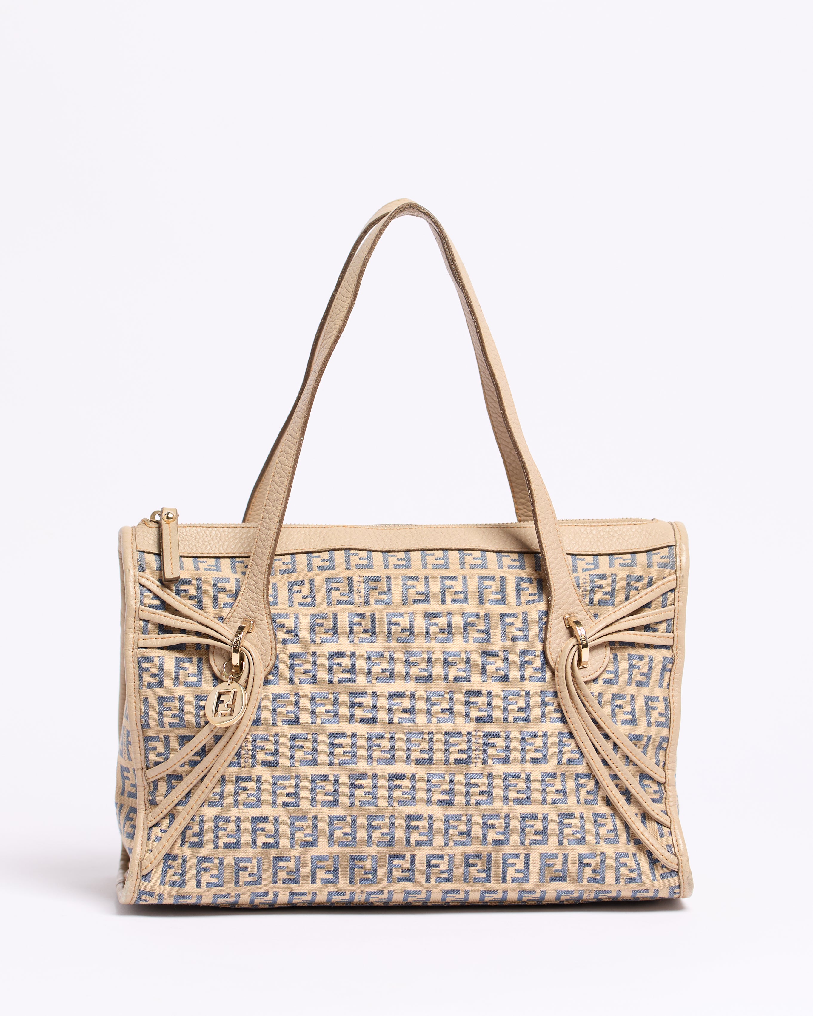 FENDI ZUCCHINO TWO TONE TOTE BAG
