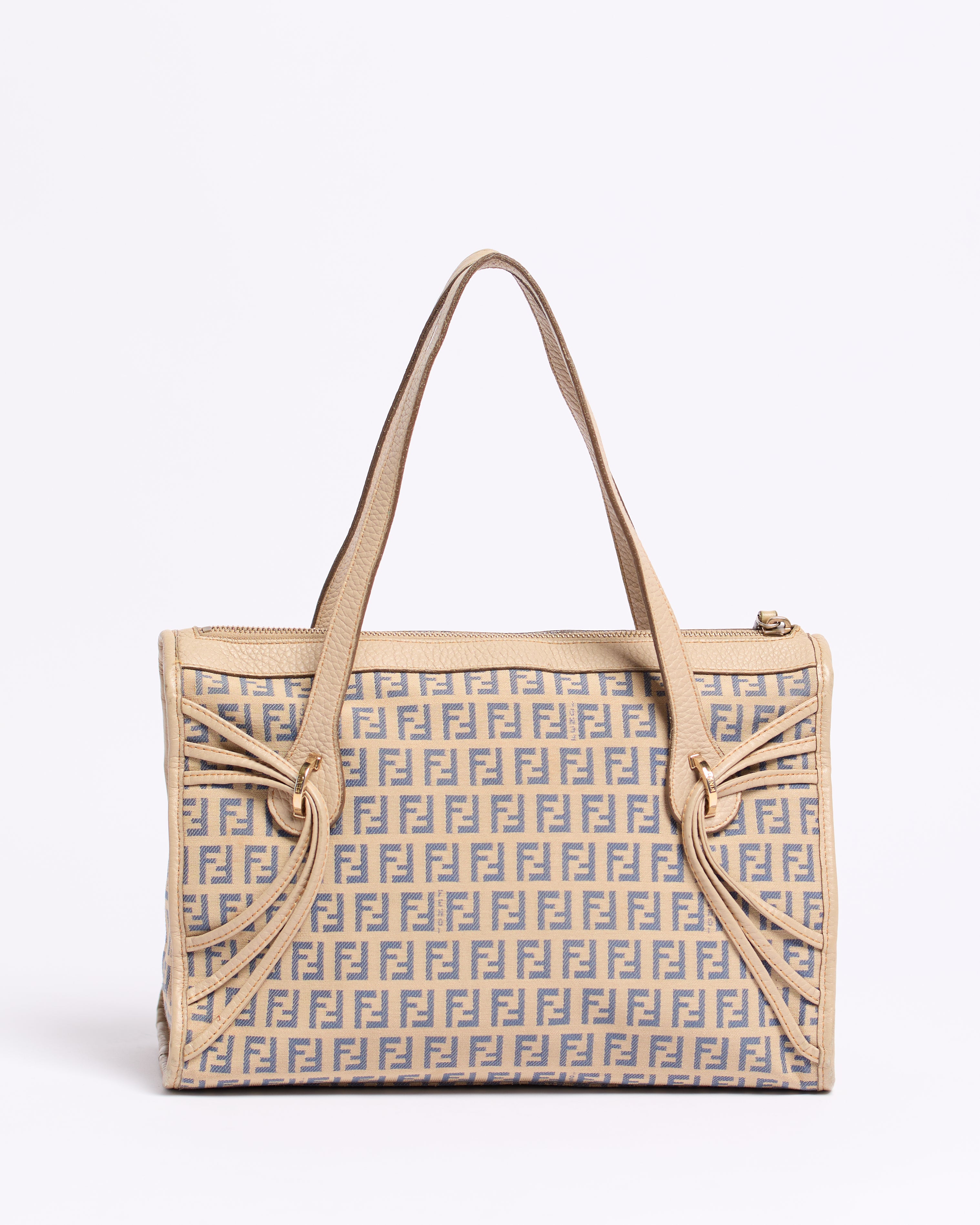 FENDI ZUCCHINO TWO TONE TOTE BAG