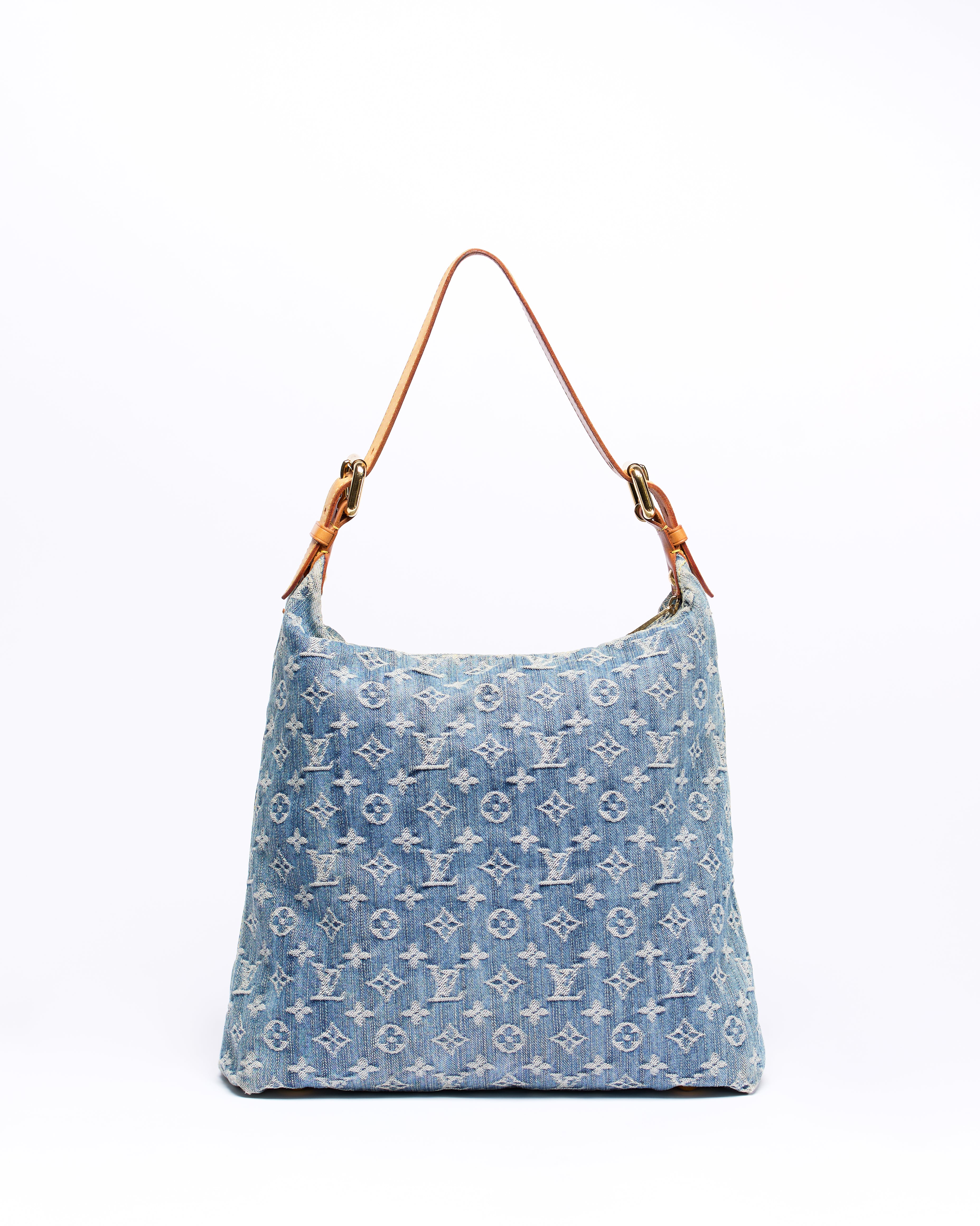 LOUIS VUITTON DENIM BAGGY LARGE SHOULDER BAG