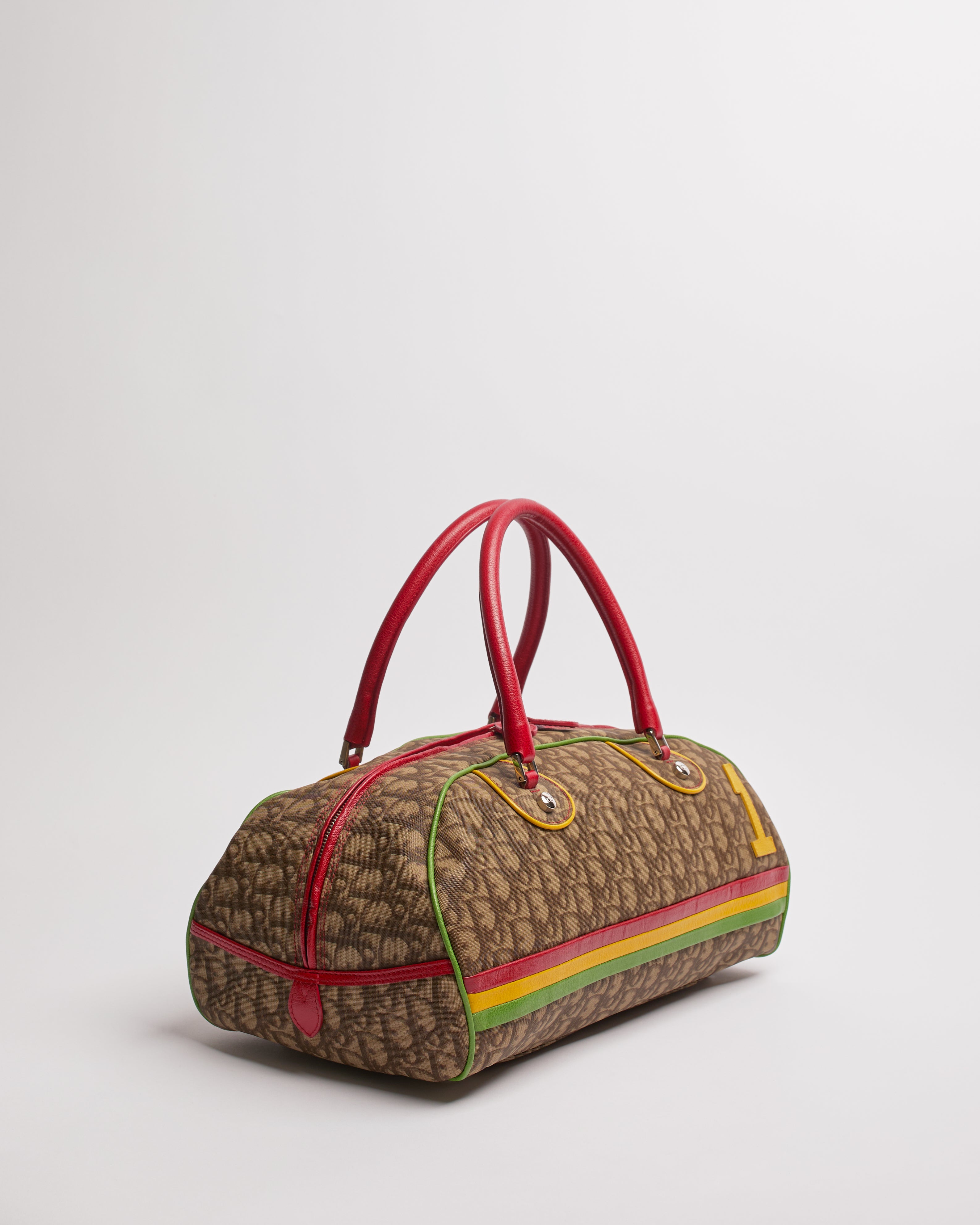 CHRISTAIN DIOR 2004 RASTA OBLIQUE BOWLER BAG