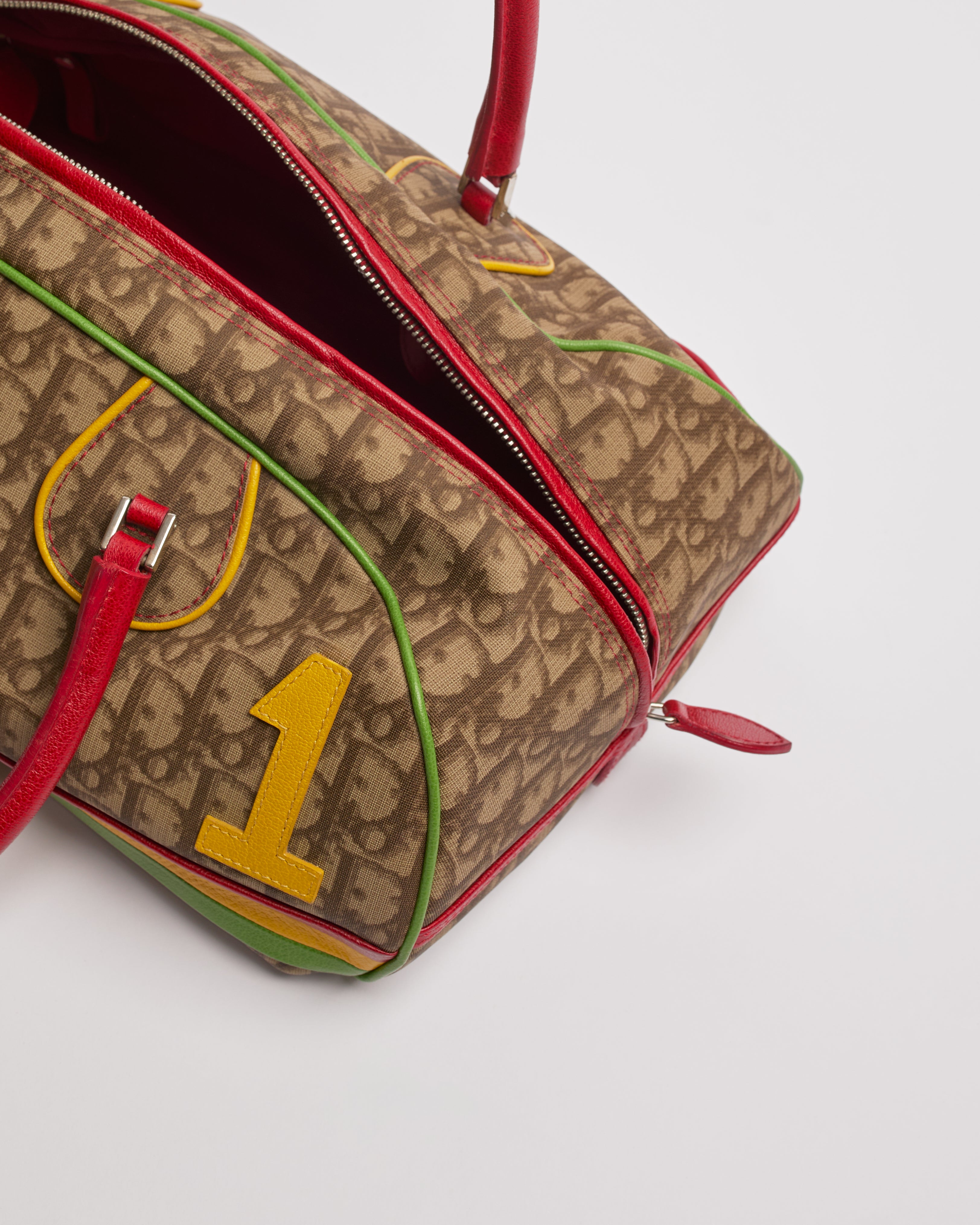 CHRISTAIN DIOR 2004 RASTA OBLIQUE BOWLER BAG