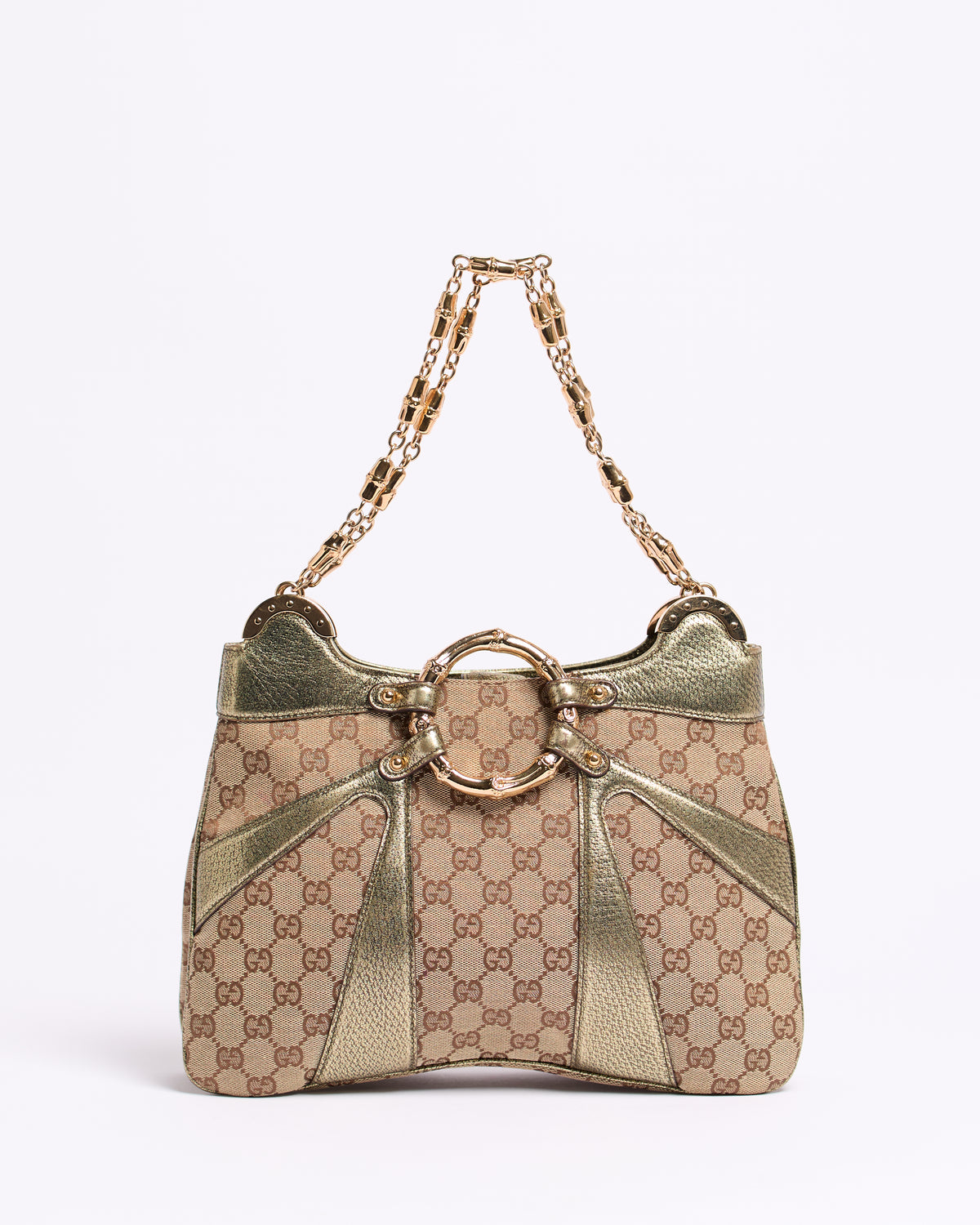 GUCCI BY TOM FORD BAMBOO CHAIN SHOULDER BAG