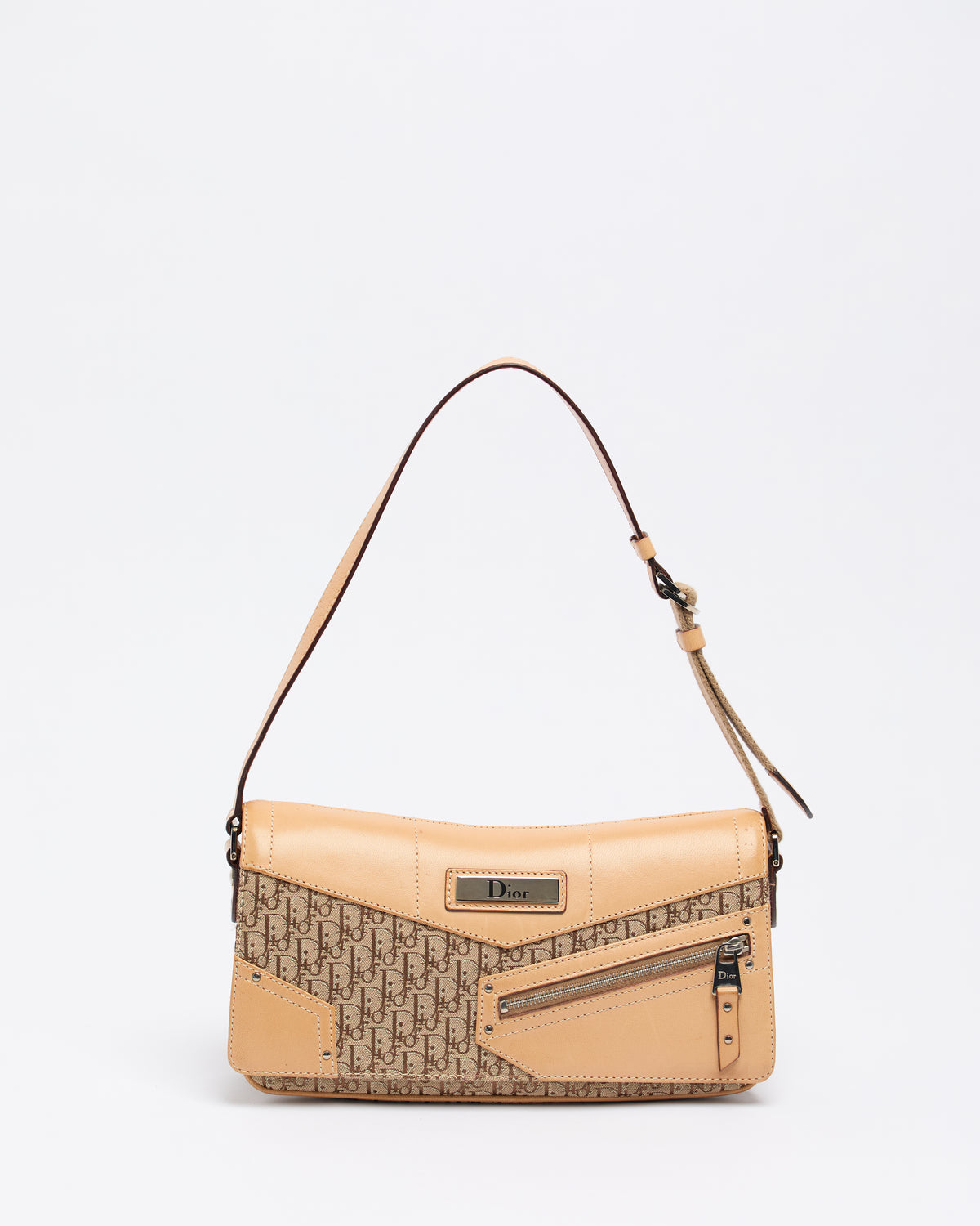 CHRISTIAN DIOR 2000'S TAUPE POCHETTE BAG