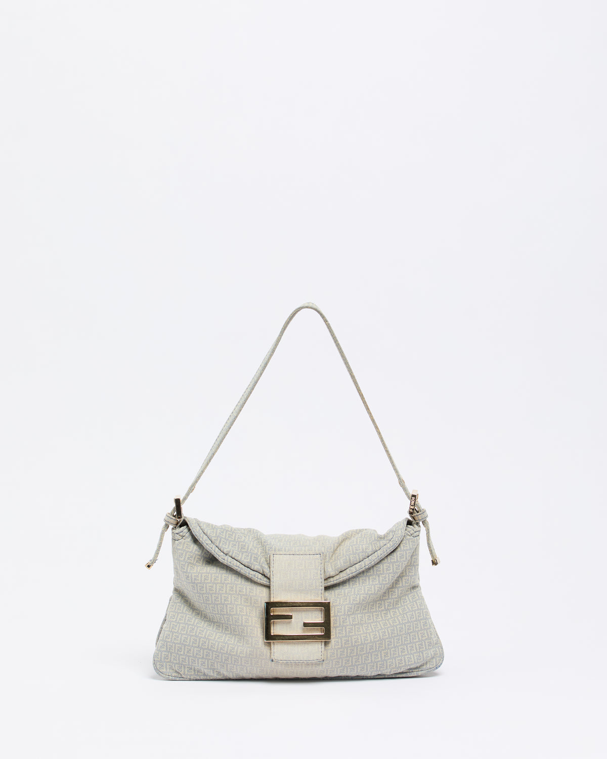 FENDI ZUCCHINO DENIM BAGUETTE BAG