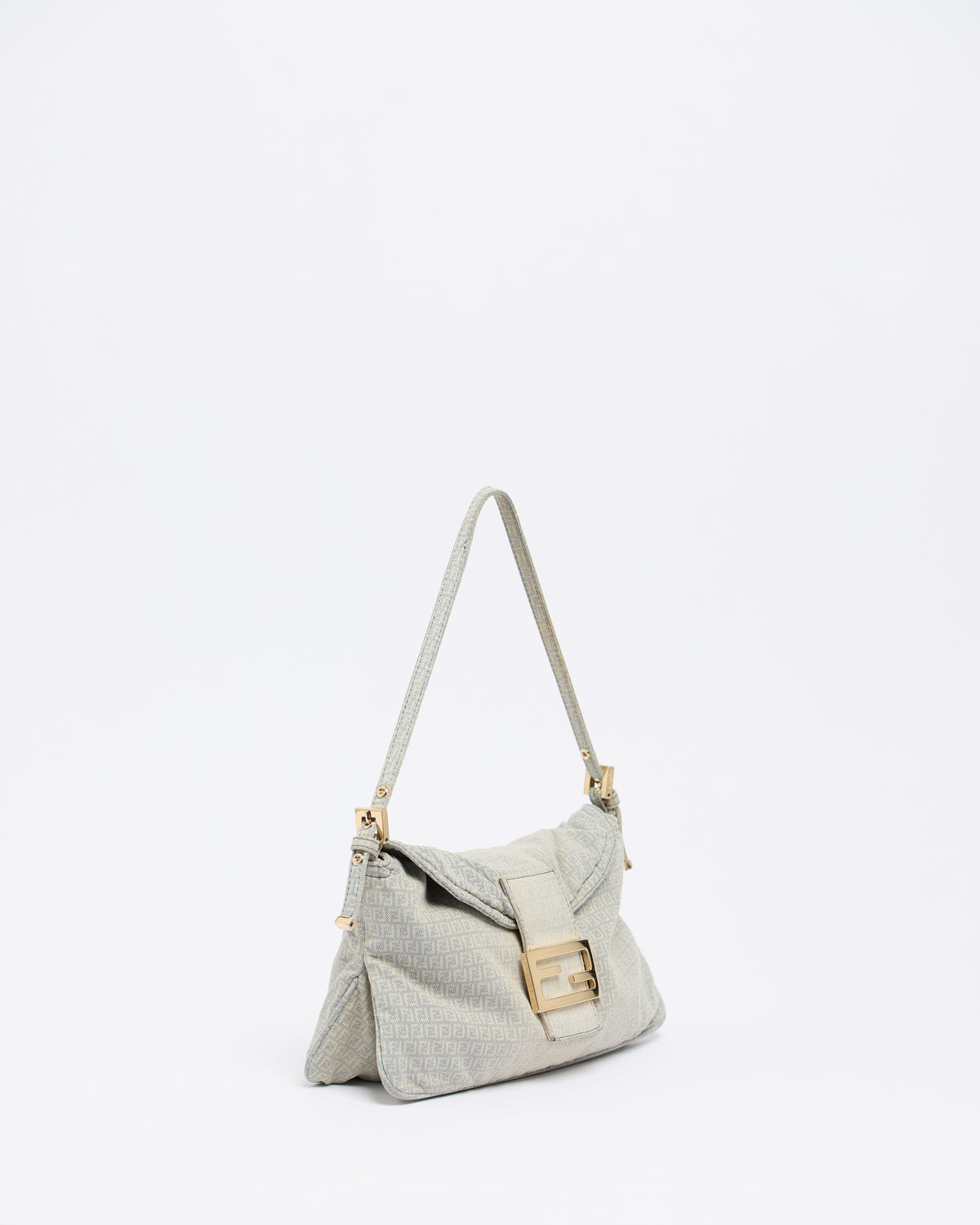 FENDI ZUCCHINO DENIM BAGUETTE BAG