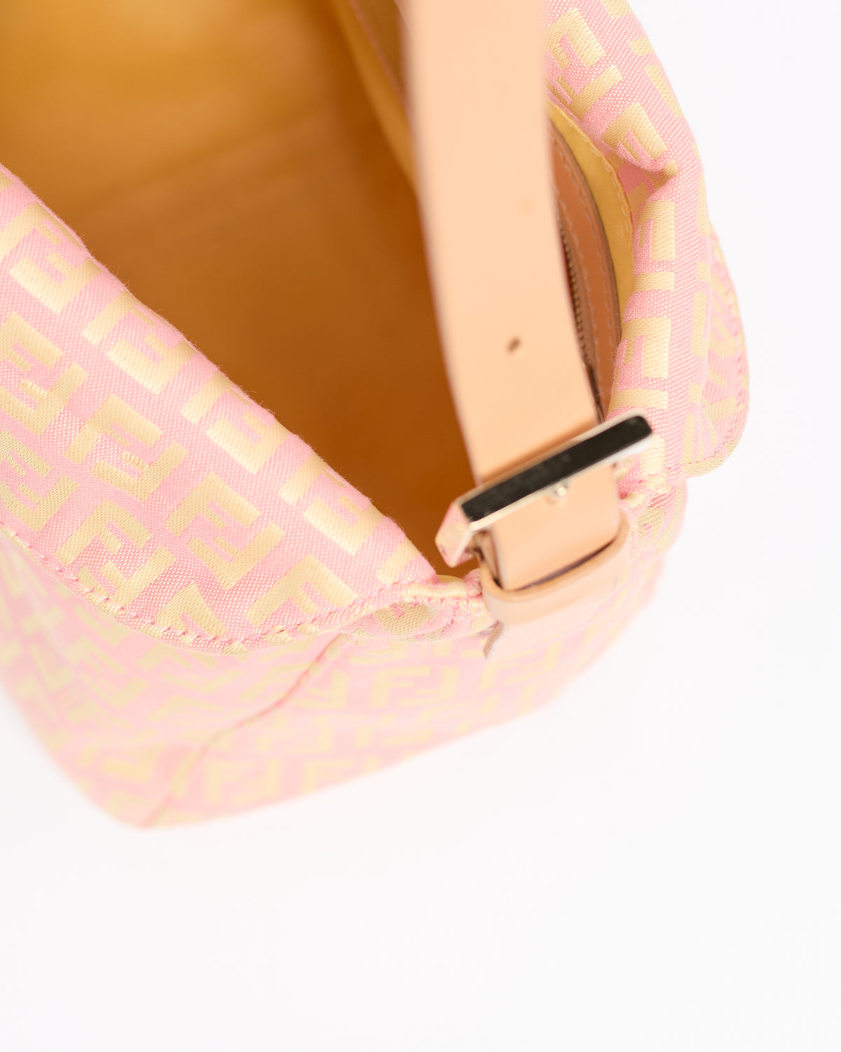 FENDI ZUCCHINO PINK SATIN MAMMMA BAGUETTE