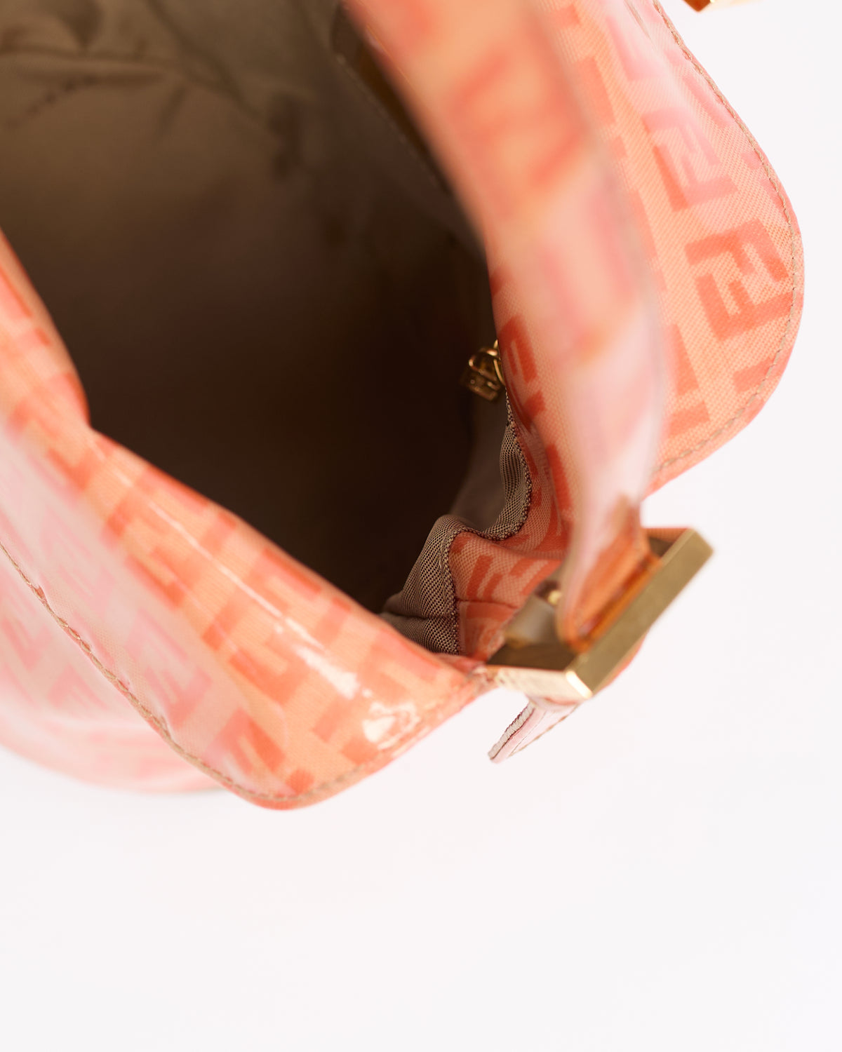 FENDI ZUCCHINO PVC ORANGE BUCKET BAG