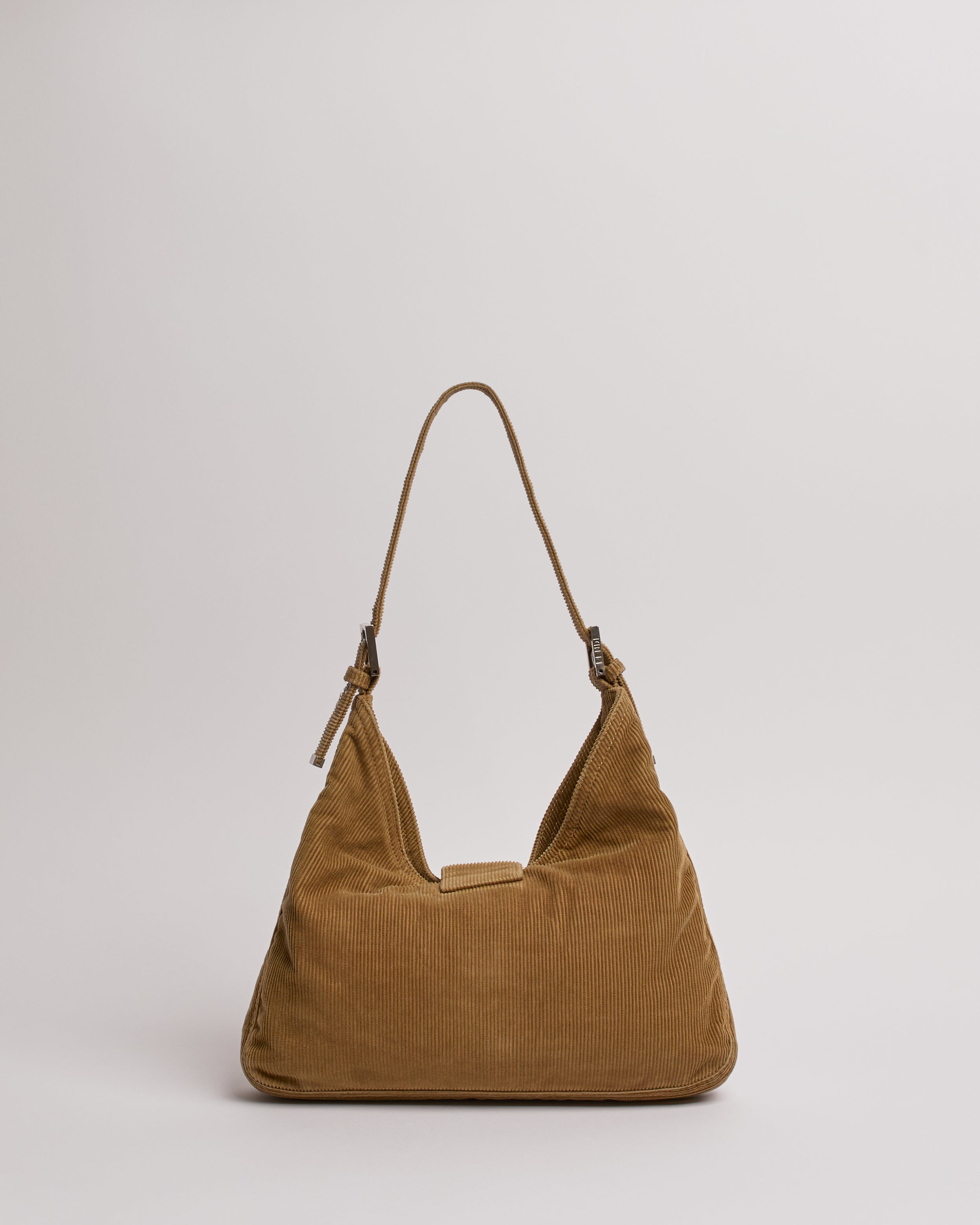FENDI 2000'S CORDUROY MAMMA BAGUETTE SHOULDER BAG