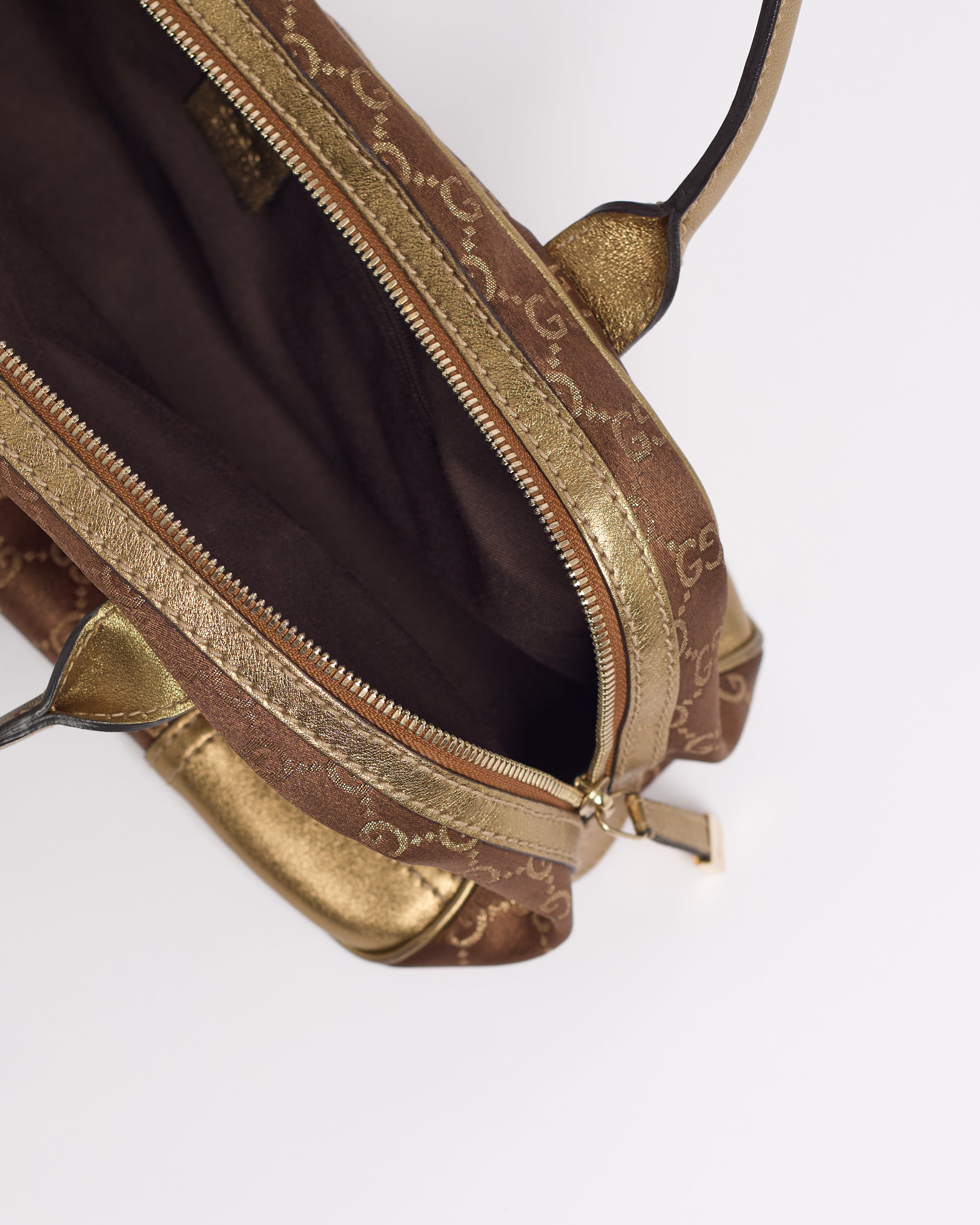 GUCCI GG 2000'S SATIN PRINCY BOSTON SHOULDER BAG