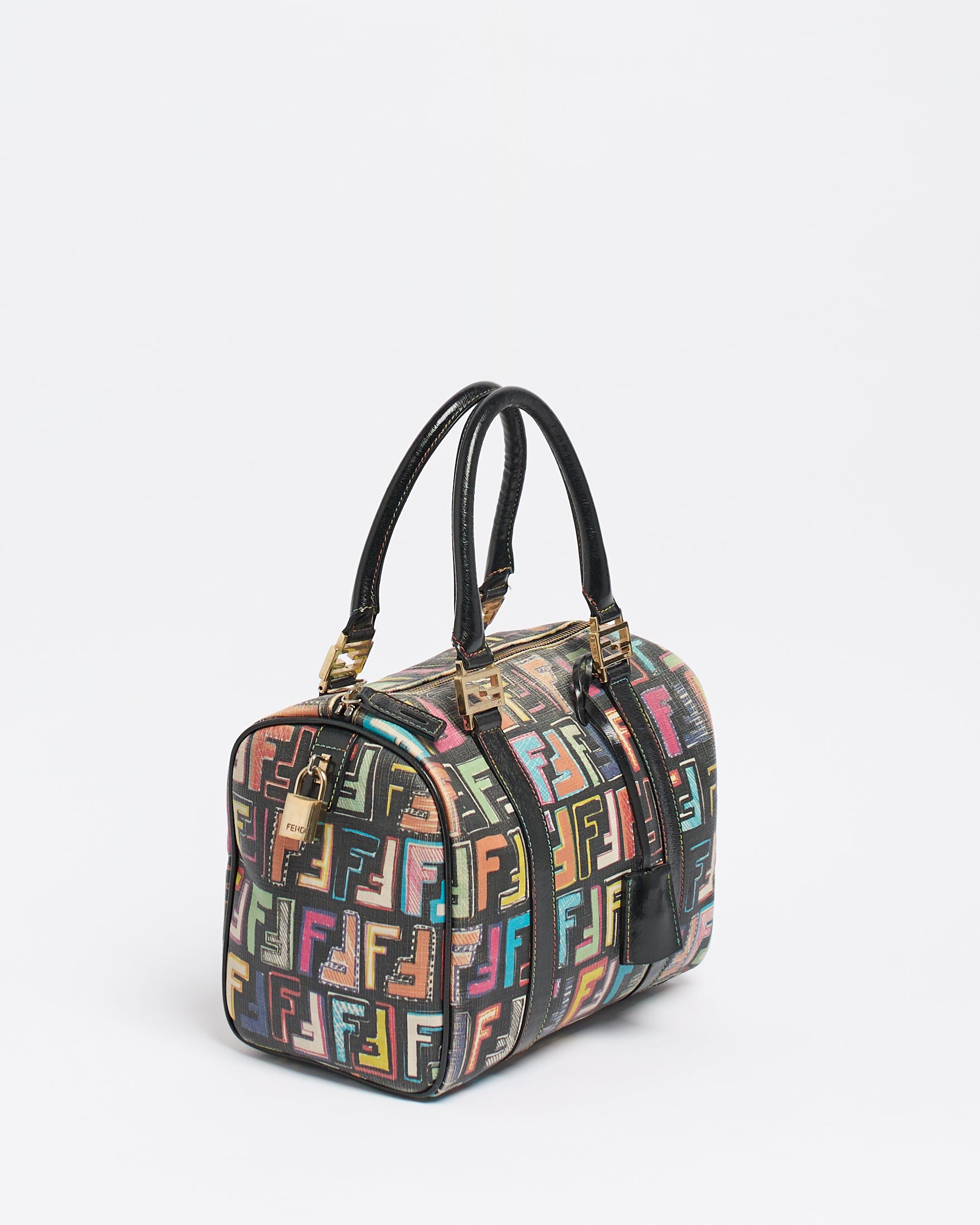 FENDI ZUCCA MULTICOLOUR FOREVER BOSTON BAG