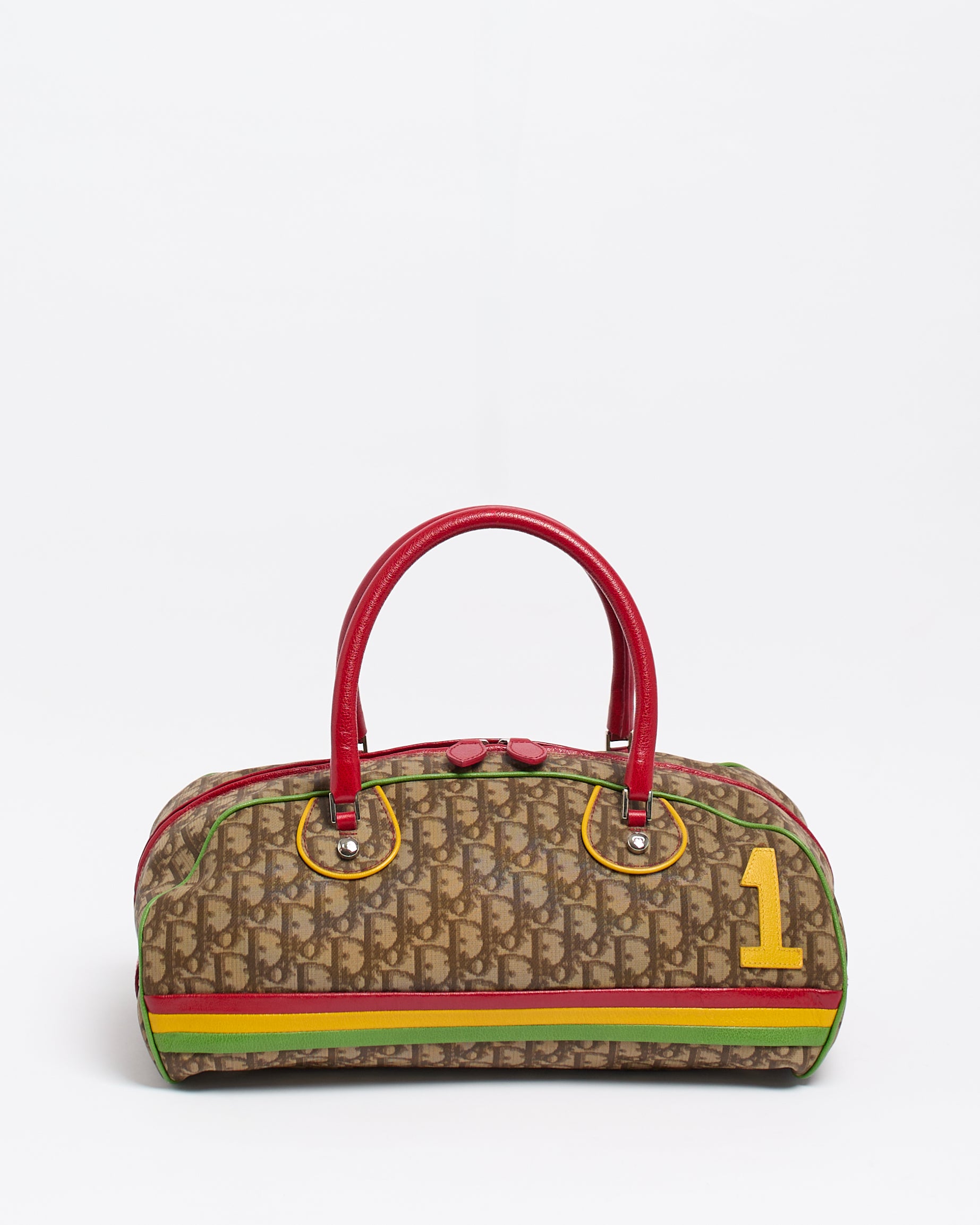 CHRISTAIN DIOR 2004 RASTA OBLIQUE BOWLER BAG