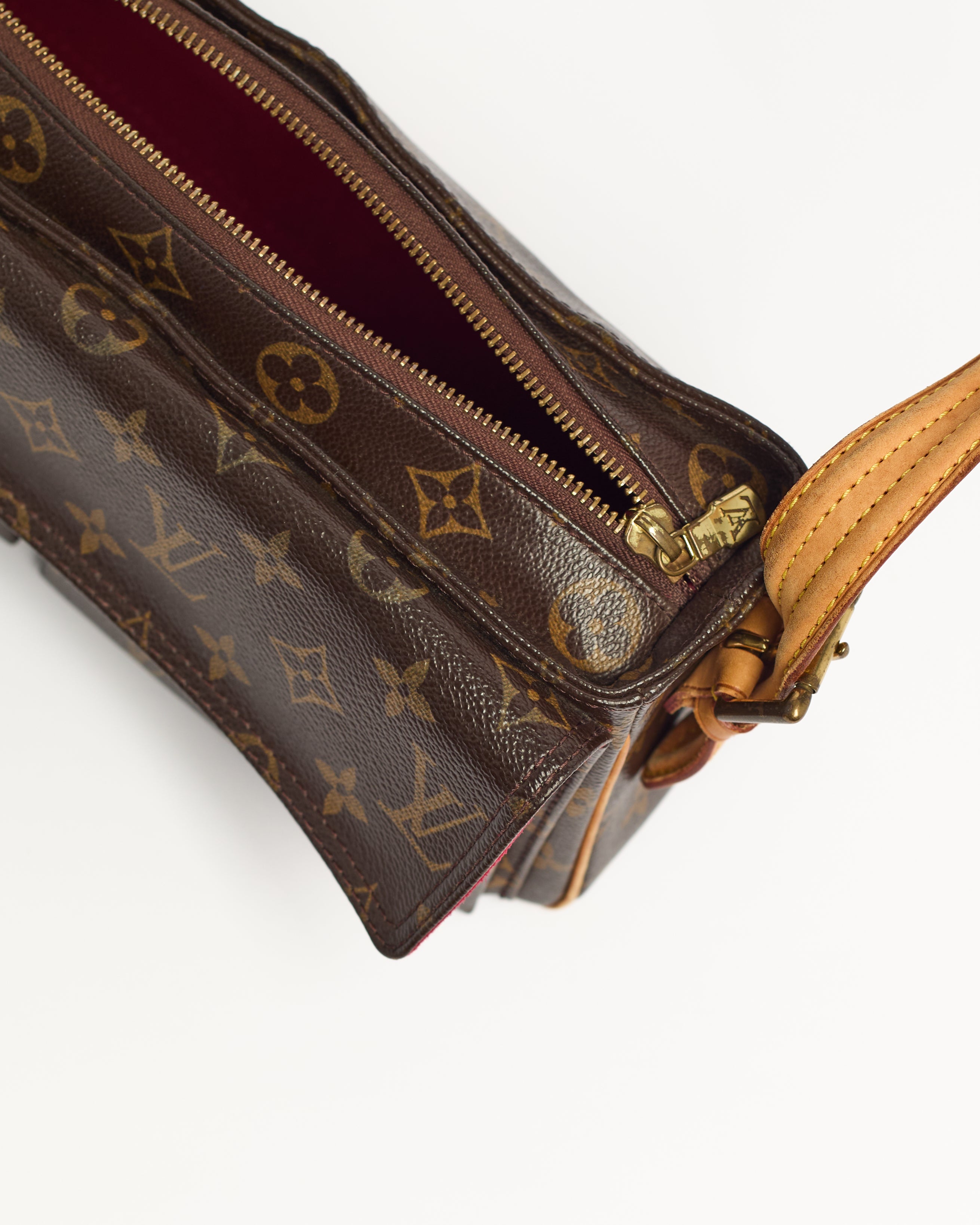LOUIS VUITTON CITE MM COATED CANVAS SHOULDER BAG
