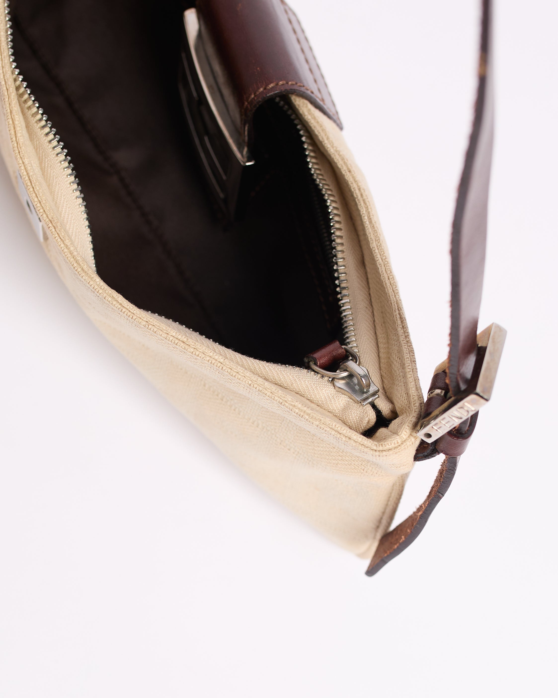 FENDI ZUCCA CROSS BODY BAGUETTE BAG
