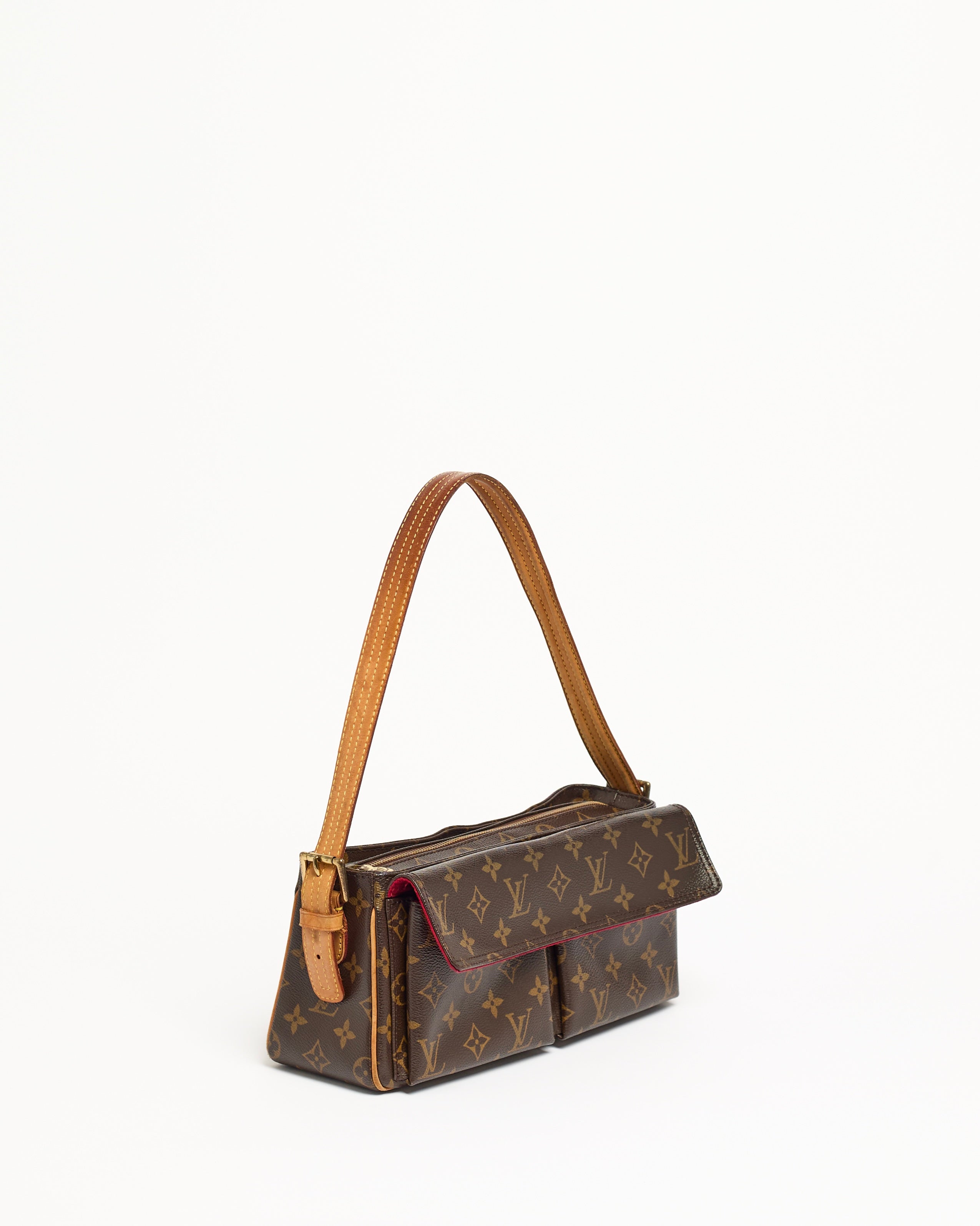 LOUIS VUITTON CITE MM COATED CANVAS SHOULDER BAG