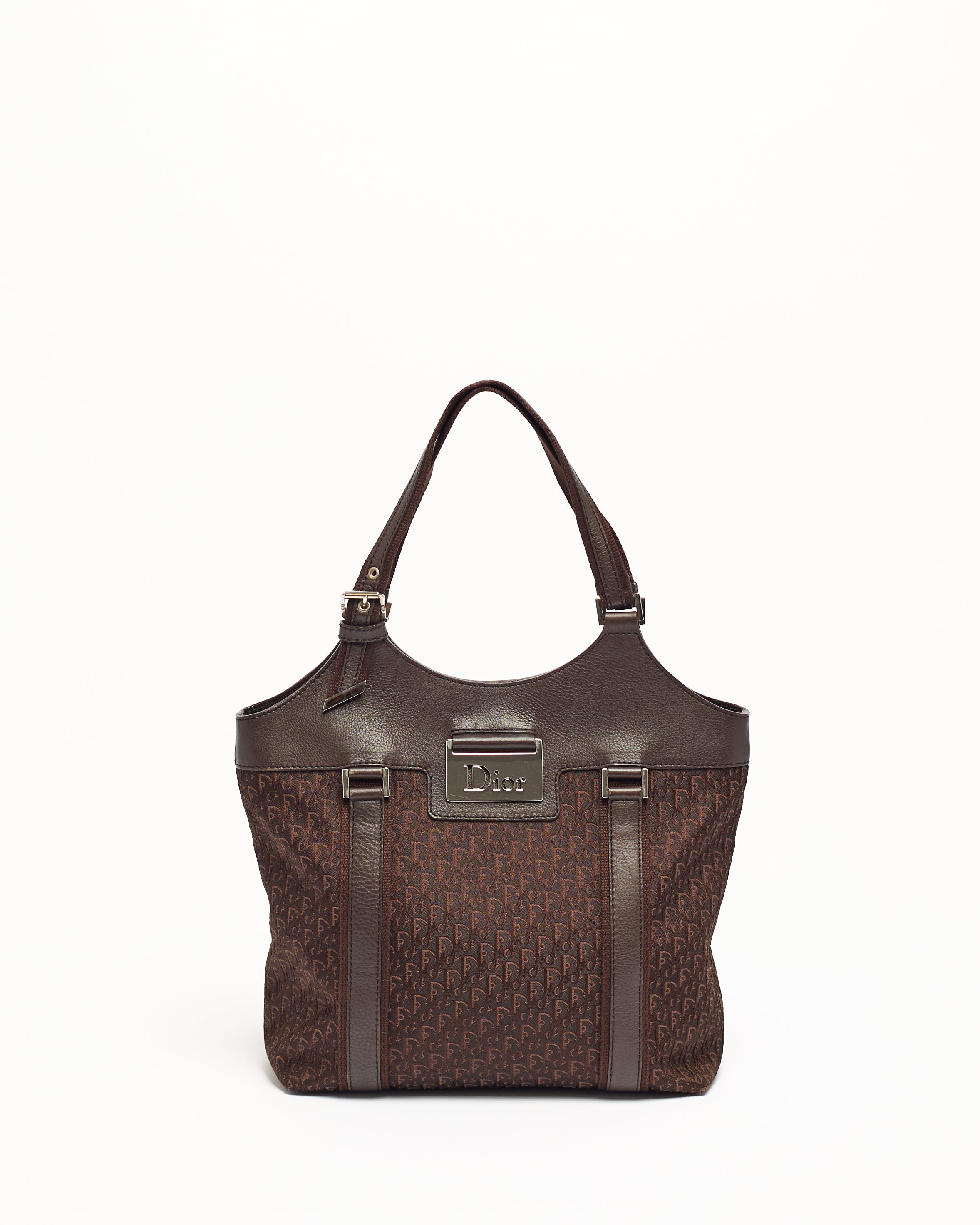 CHRISTIAN DIOR 2000S DIORISSIMO CANVAS TOTE SHOULDER BAG