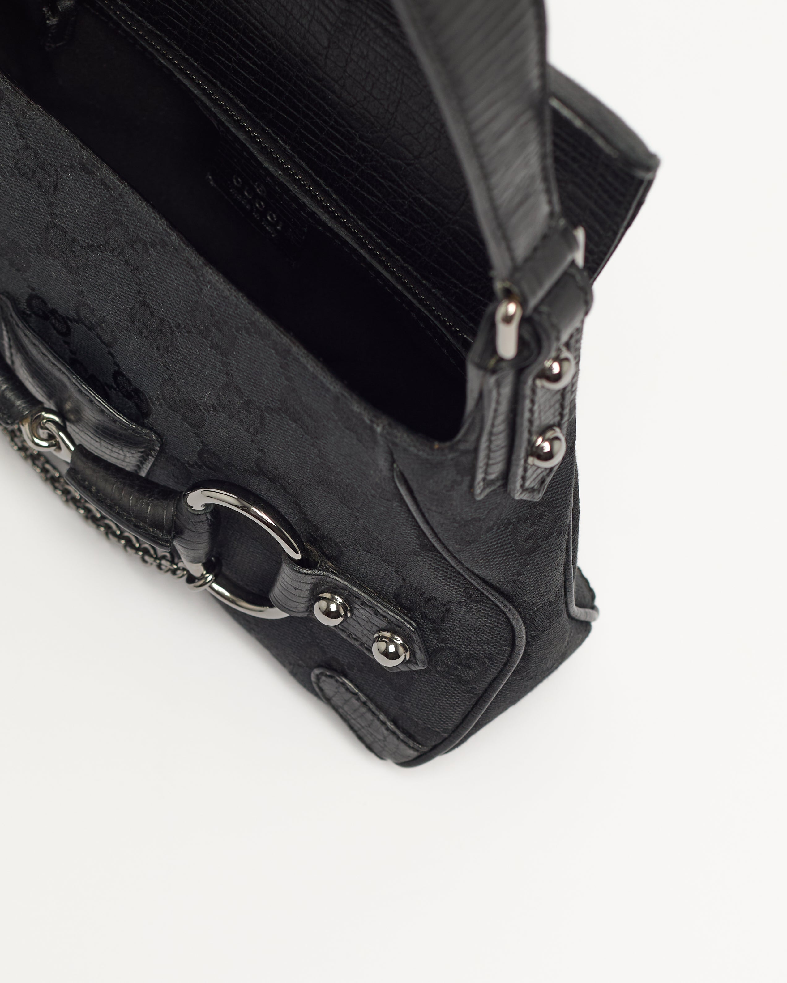 GUCCI BY TOM FORD 2004 HORSEBIT MONOGRAM SHOULDER BAG