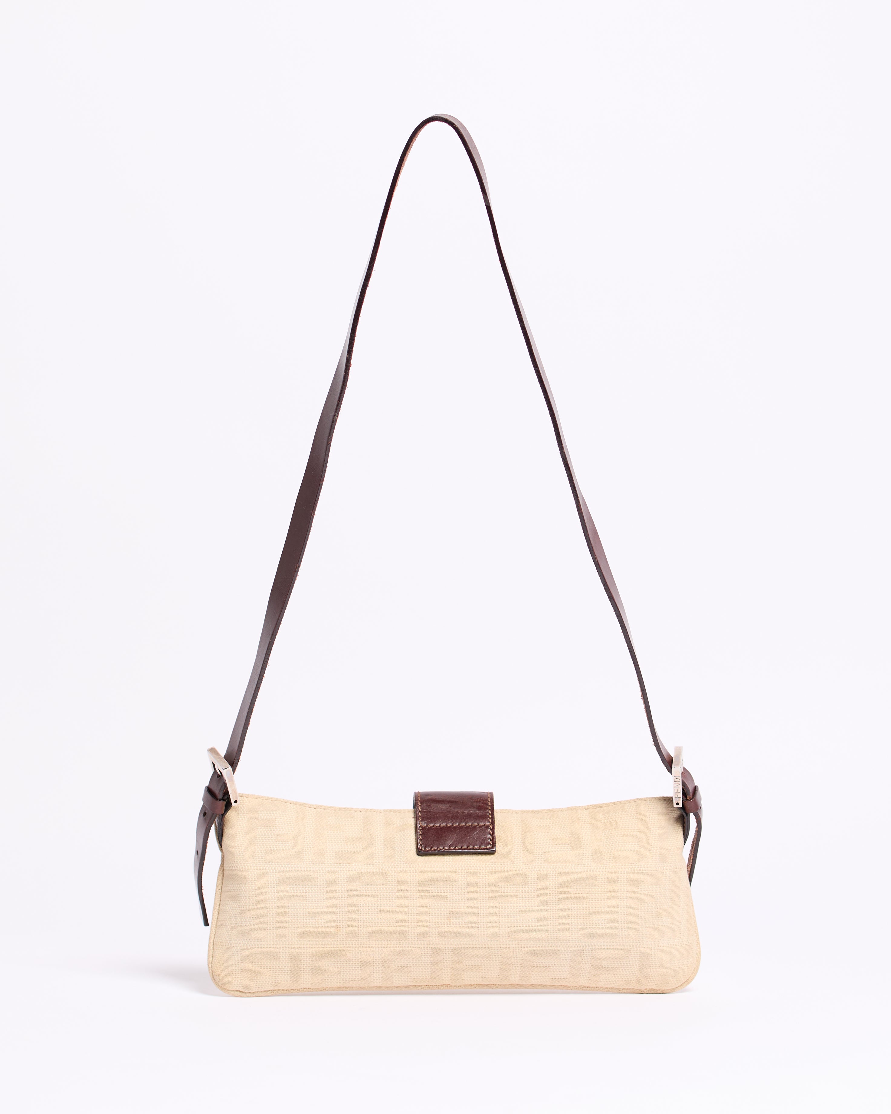FENDI ZUCCA CROSS BODY BAGUETTE BAG