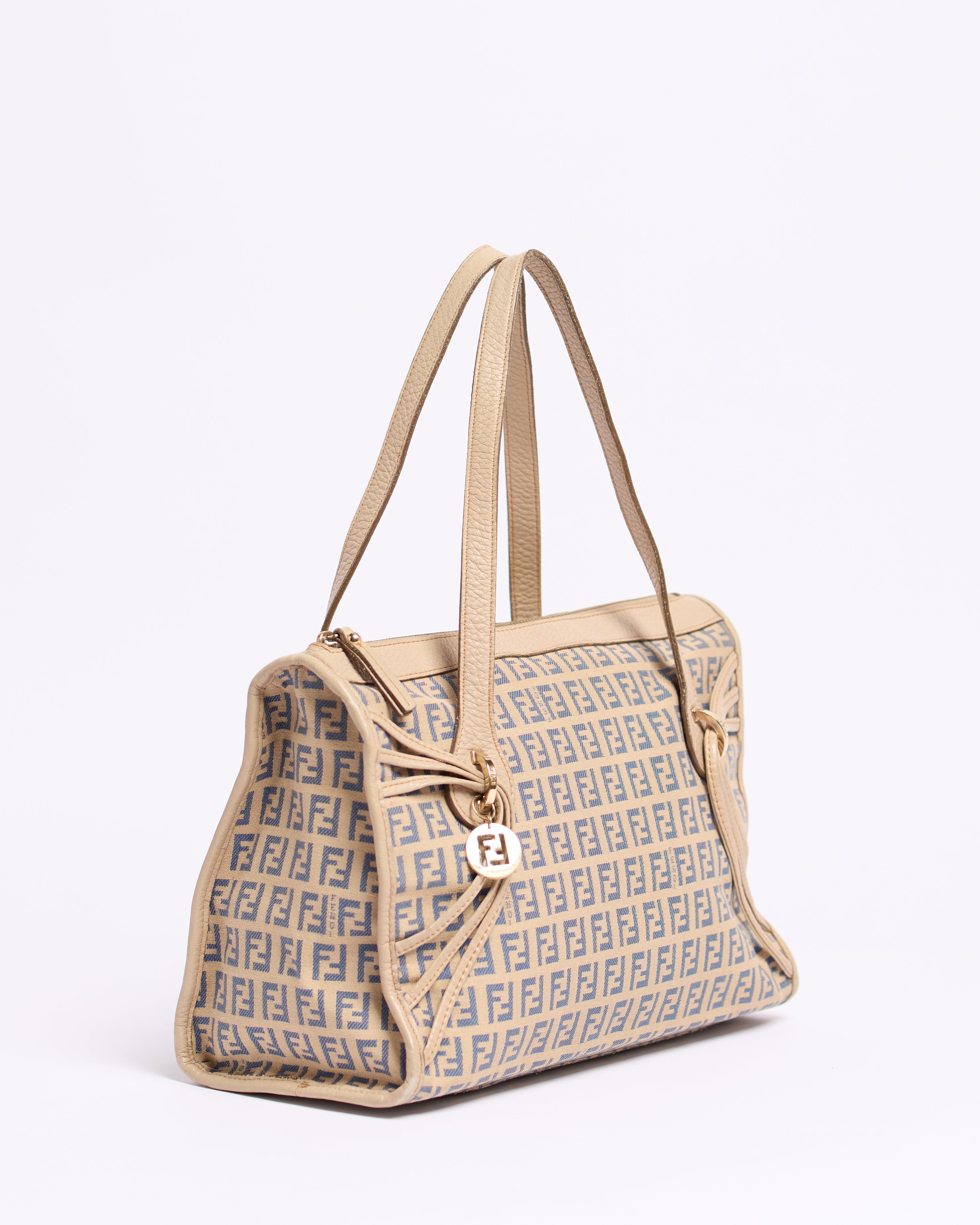 FENDI ZUCCHINO TWO TONE TOTE BAG