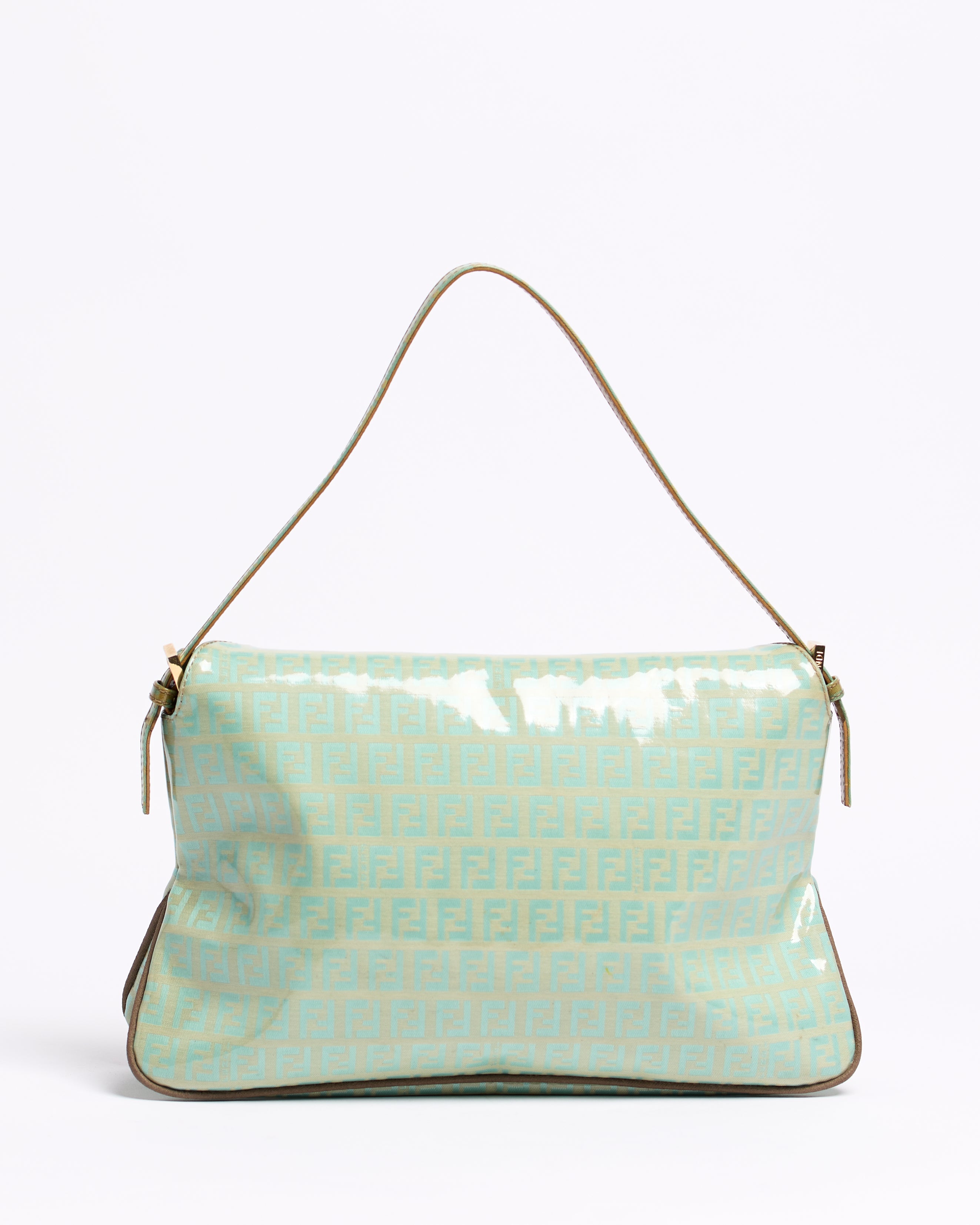 FENDI PVC TURQUOISE MAMMA BAGUETTE BAG