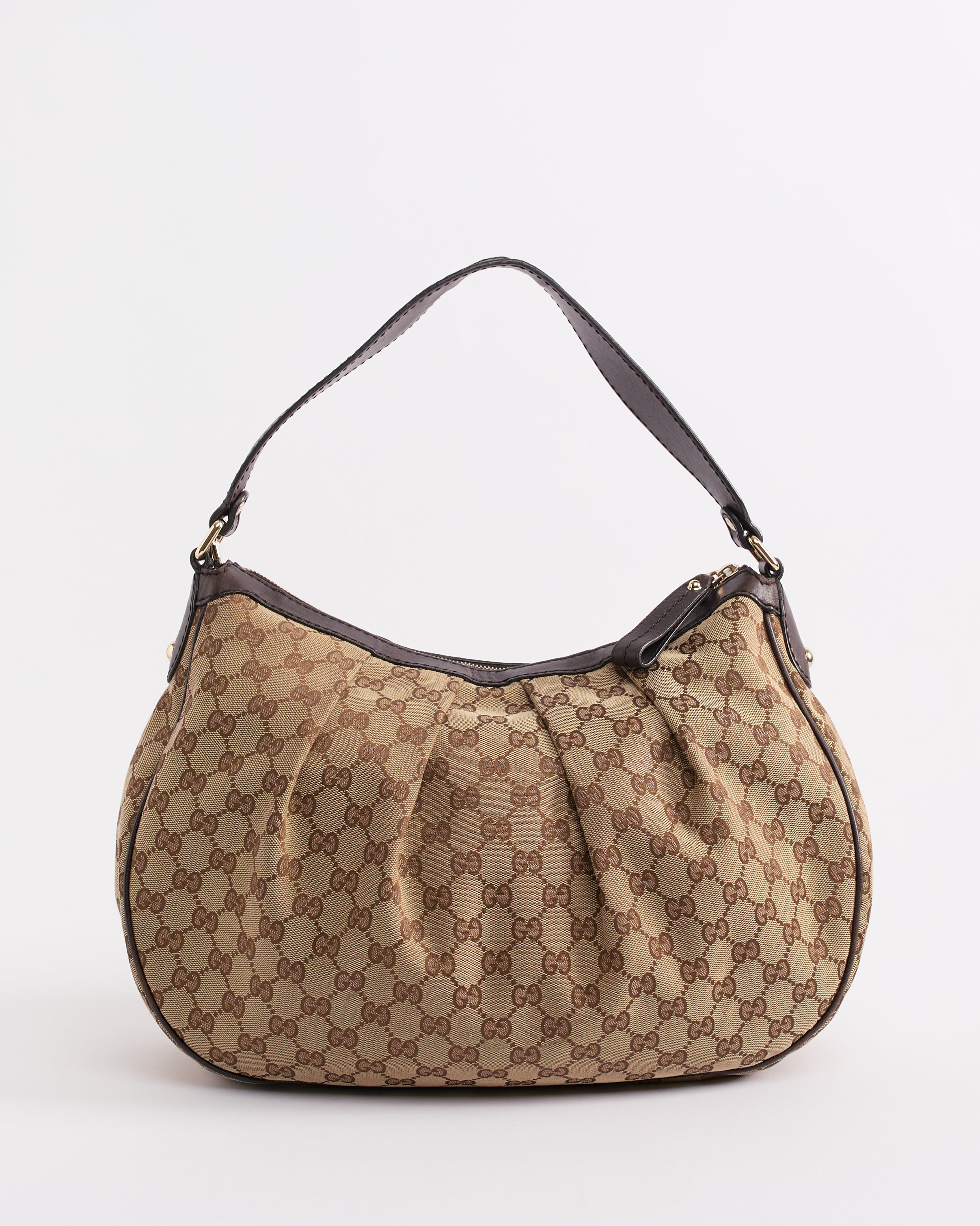 GUCCI 2000’S SUKEY CANVAS MONOGRAM SHOULDER BAG