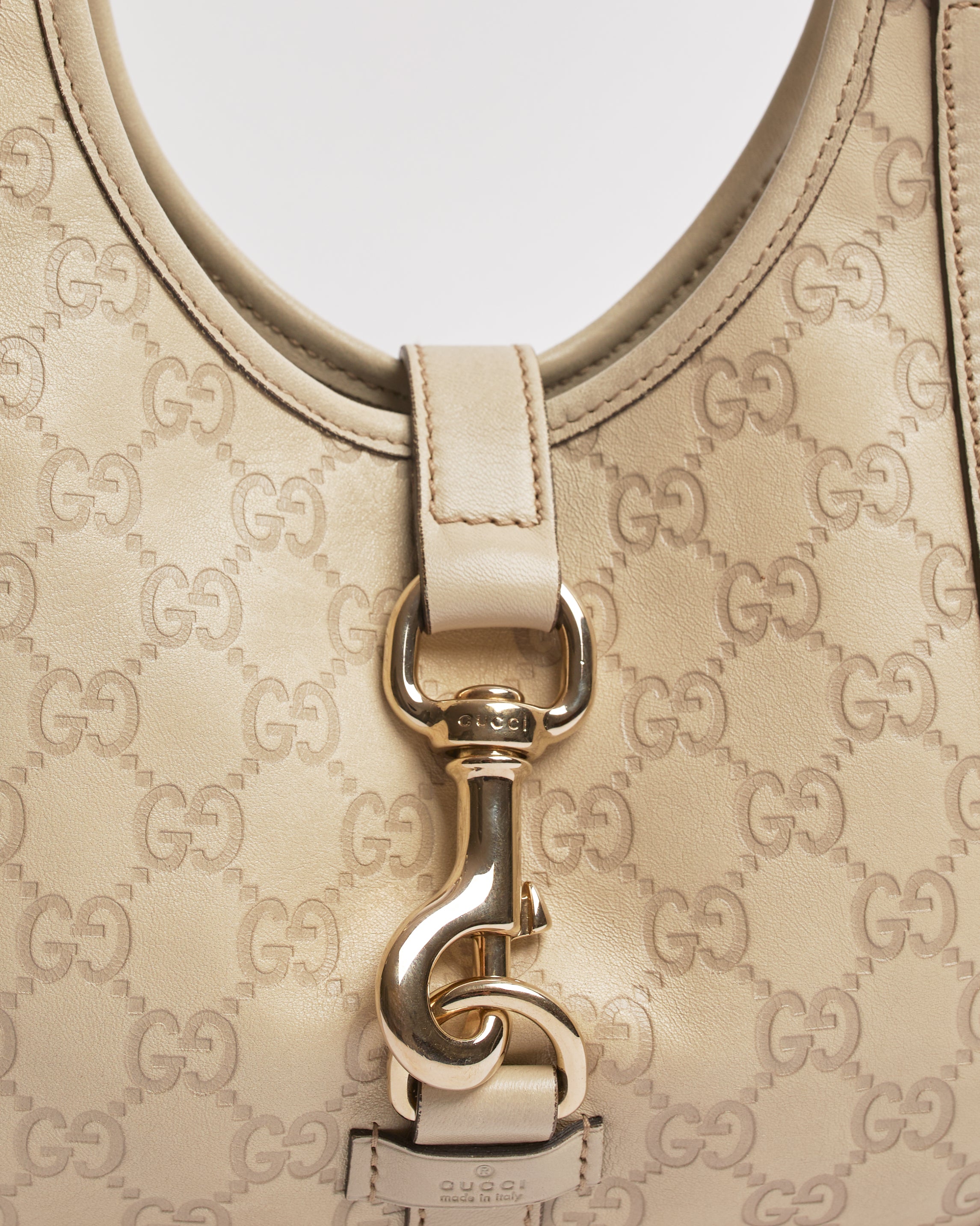 GUCCI GUCCISSIMA JACKIE JOY BARDOT LEATHER SHOULDER BAG