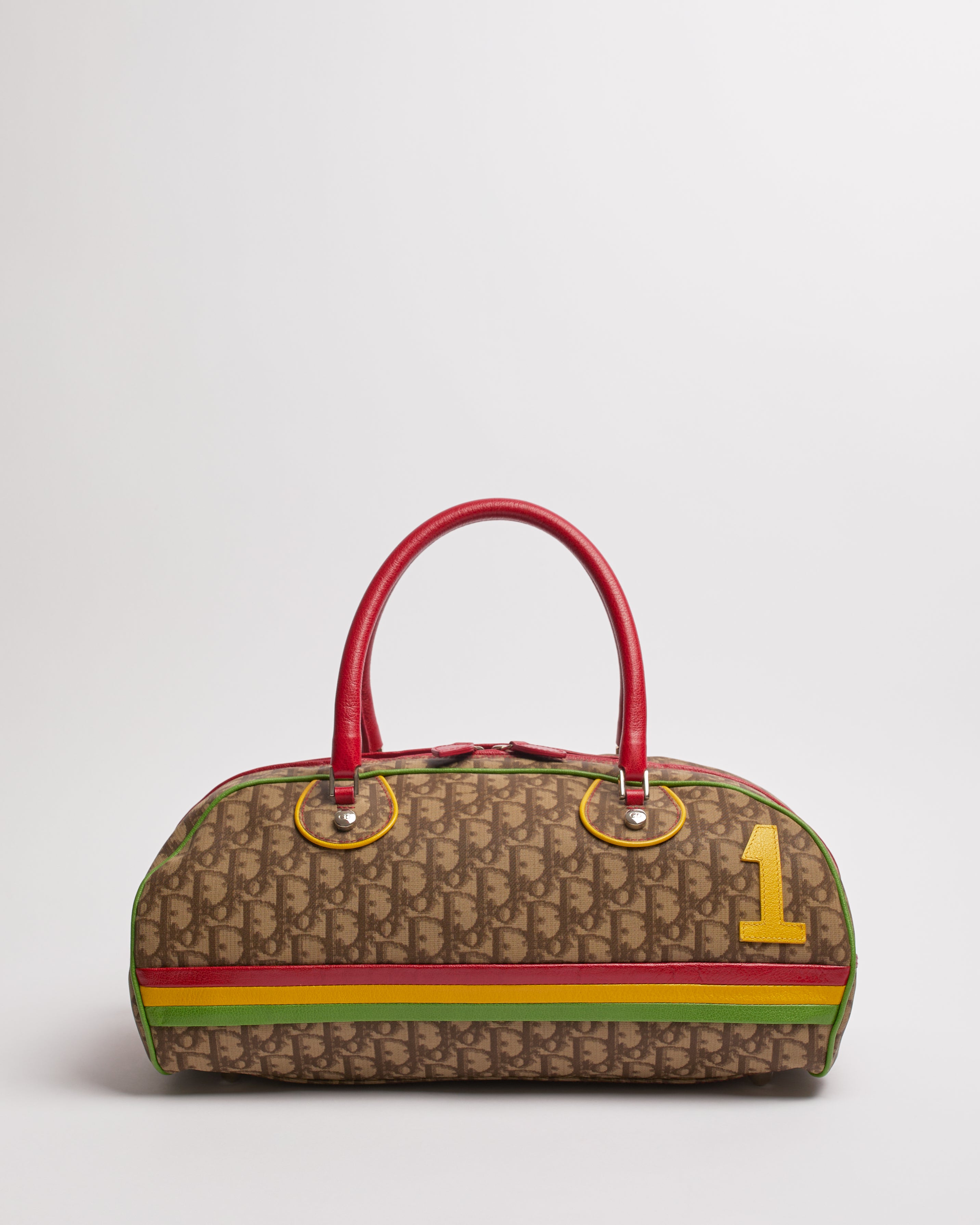 CHRISTAIN DIOR 2004 RASTA OBLIQUE BOWLER BAG