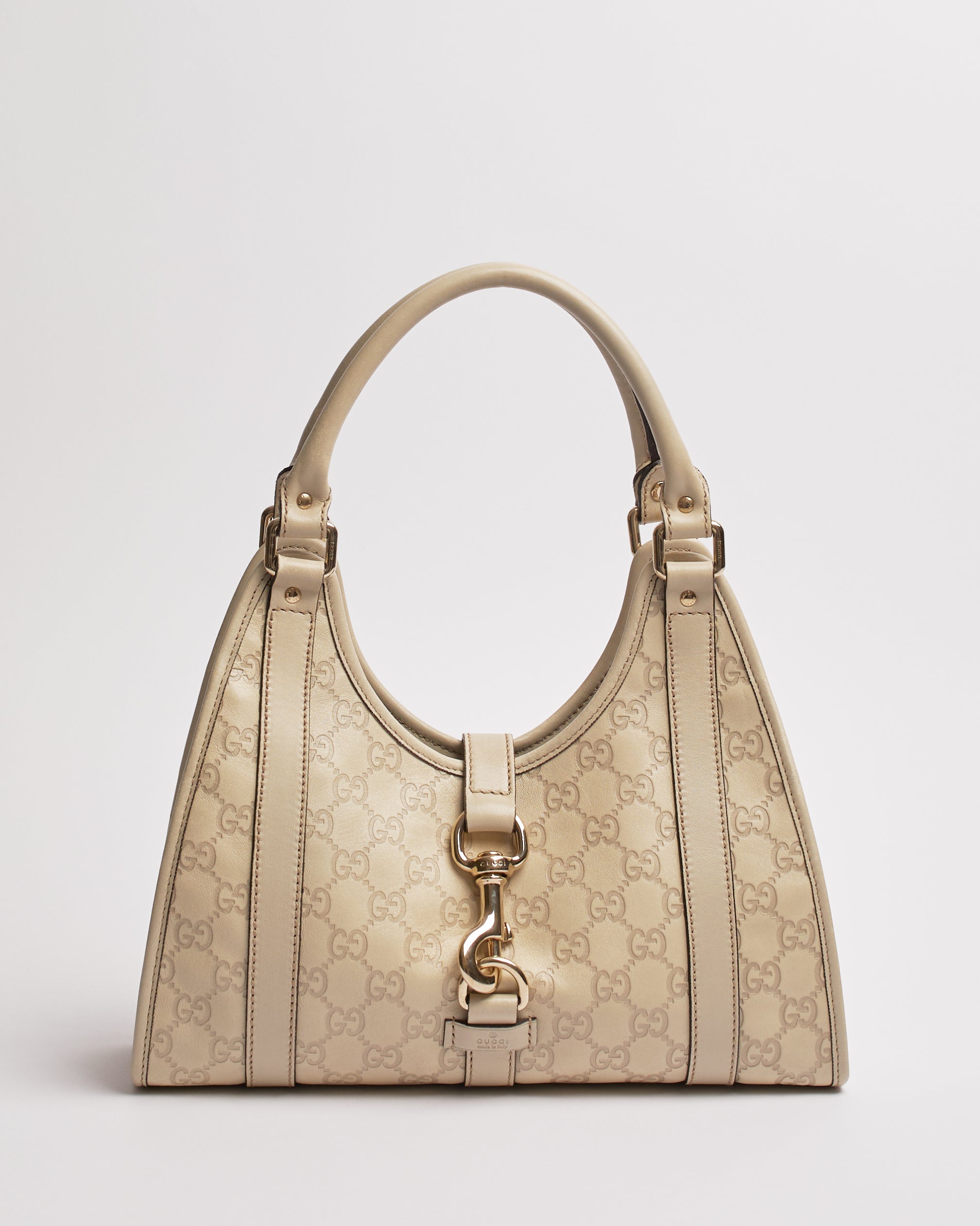 GUCCI GUCCISSIMA JACKIE JOY BARDOT LEATHER SHOULDER BAG