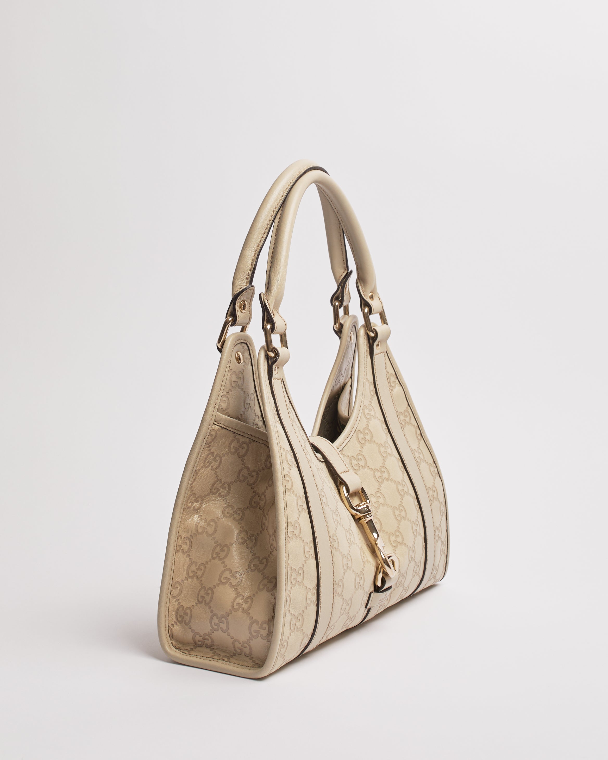 GUCCI GUCCISSIMA JACKIE JOY BARDOT LEATHER SHOULDER BAG