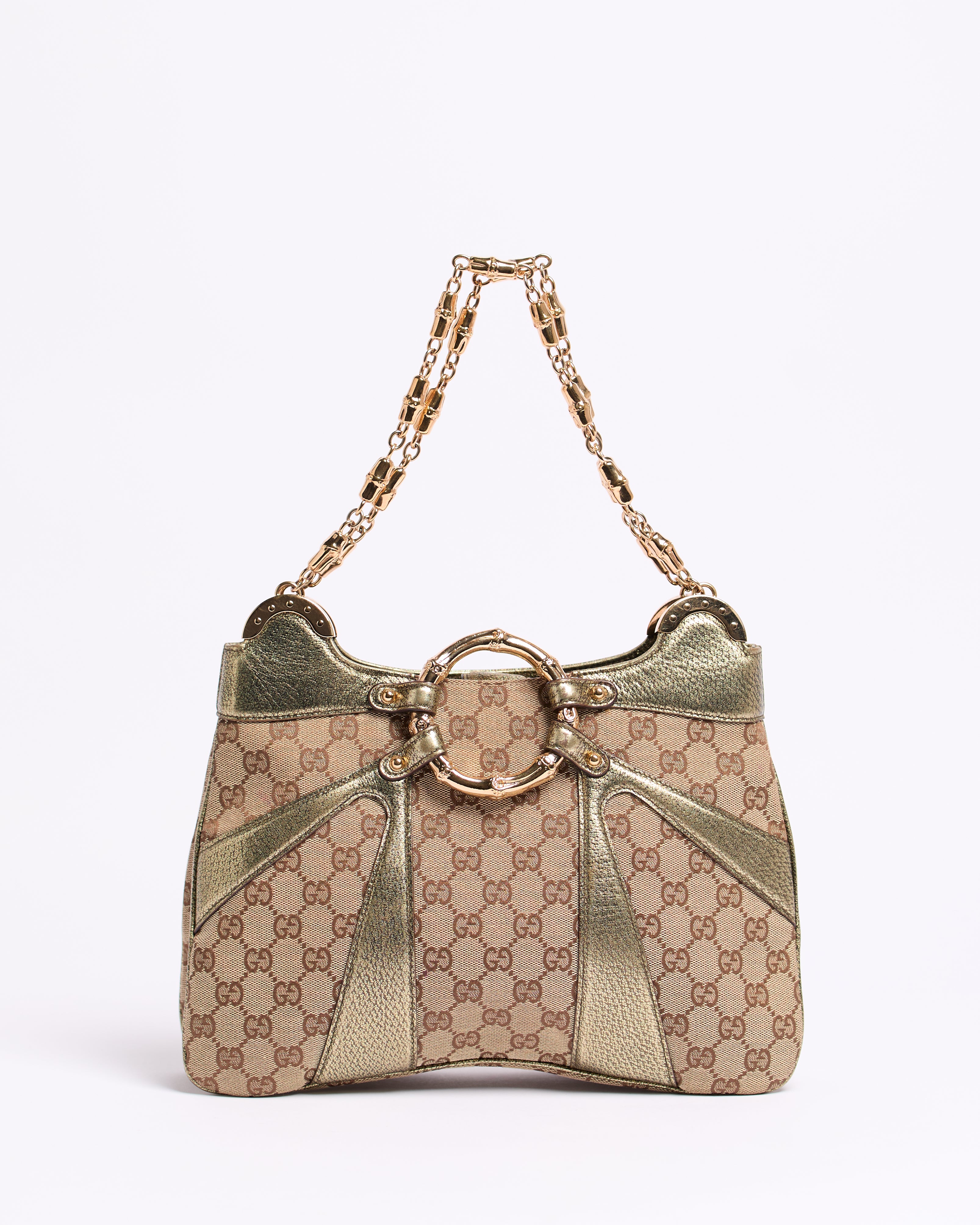 GUCCI BY TOM FORD BAMBOO CHAIN SHOULDER BAG