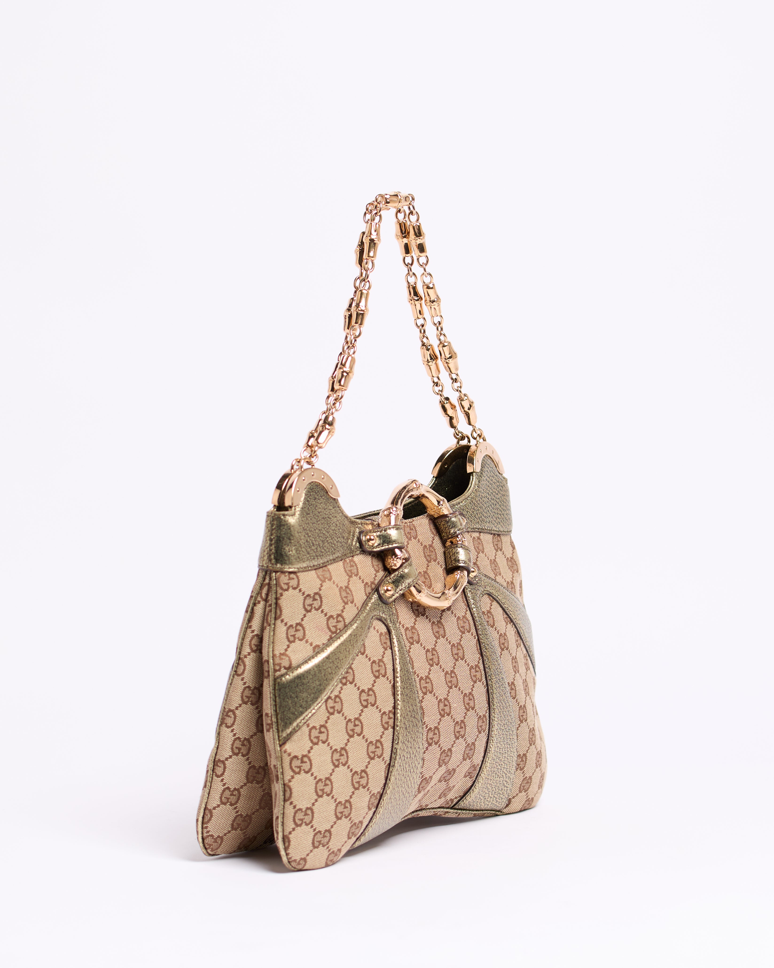 GUCCI BY TOM FORD BAMBOO CHAIN SHOULDER BAG