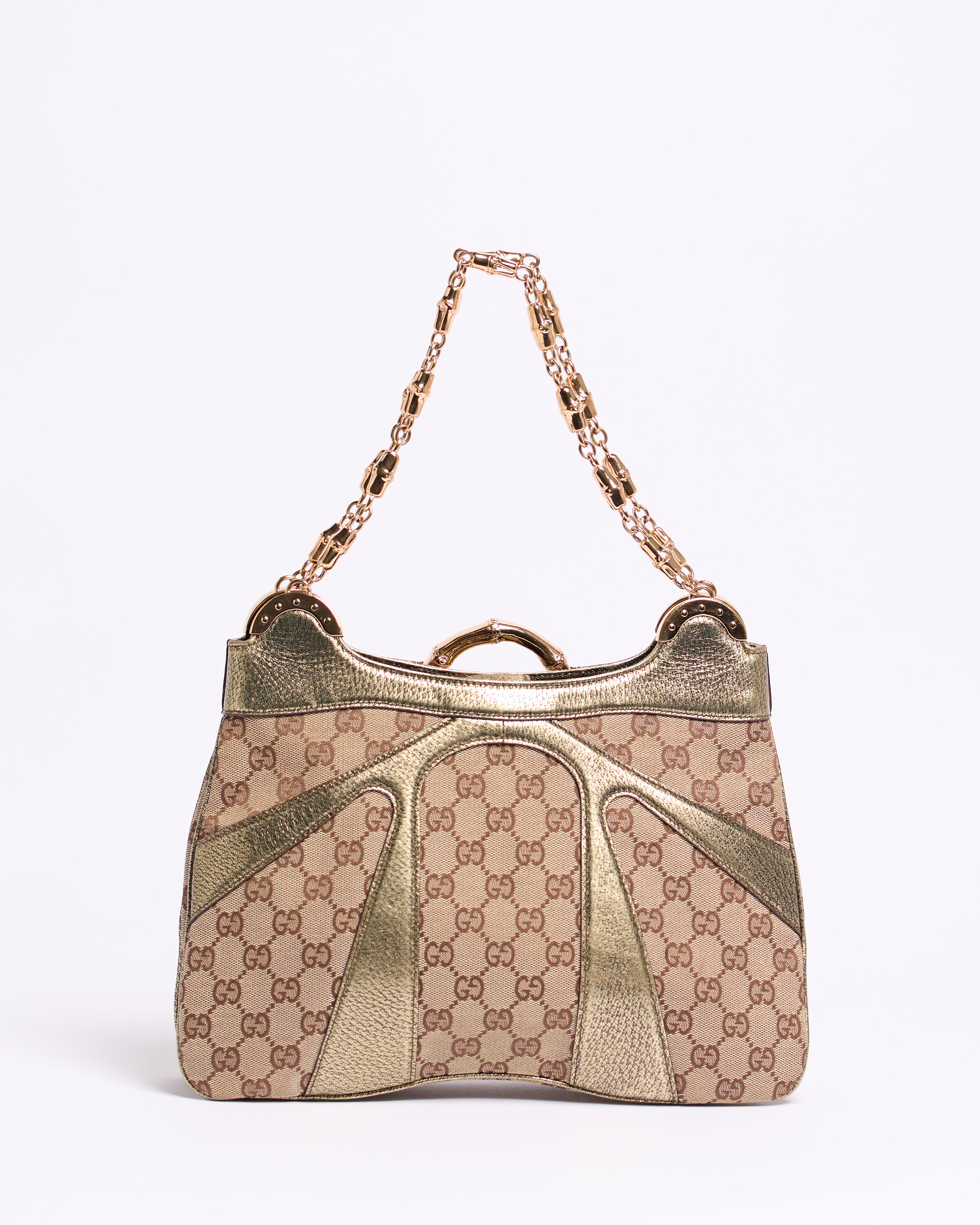 GUCCI BY TOM FORD BAMBOO CHAIN SHOULDER BAG