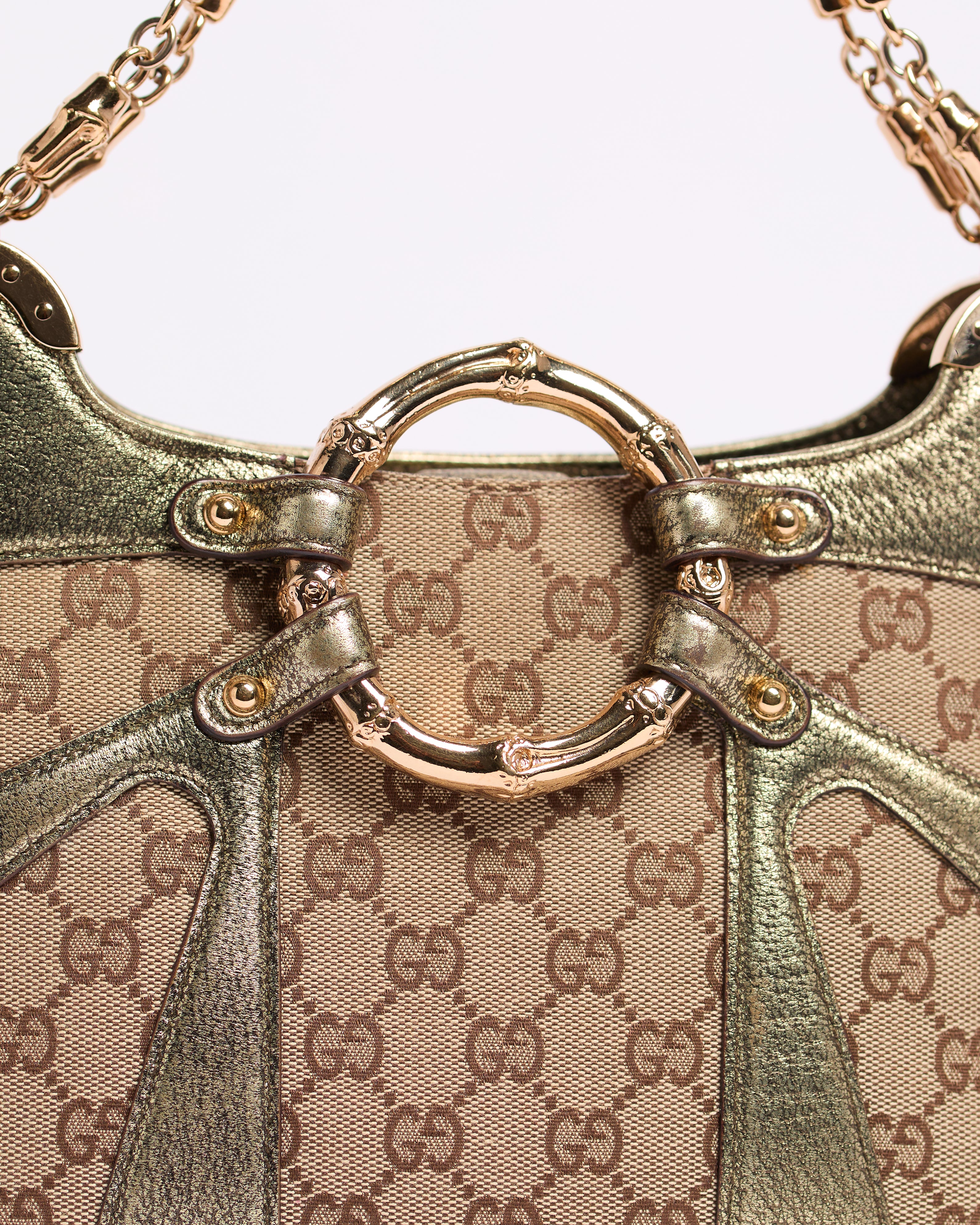 GUCCI BY TOM FORD BAMBOO CHAIN SHOULDER BAG