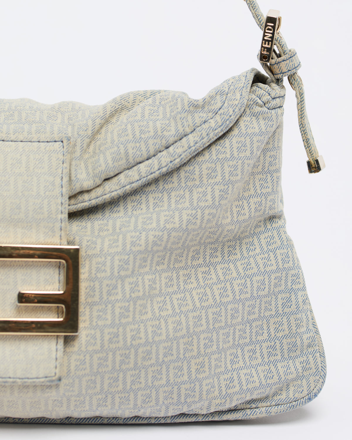 FENDI ZUCCHINO DENIM BAGUETTE BAG