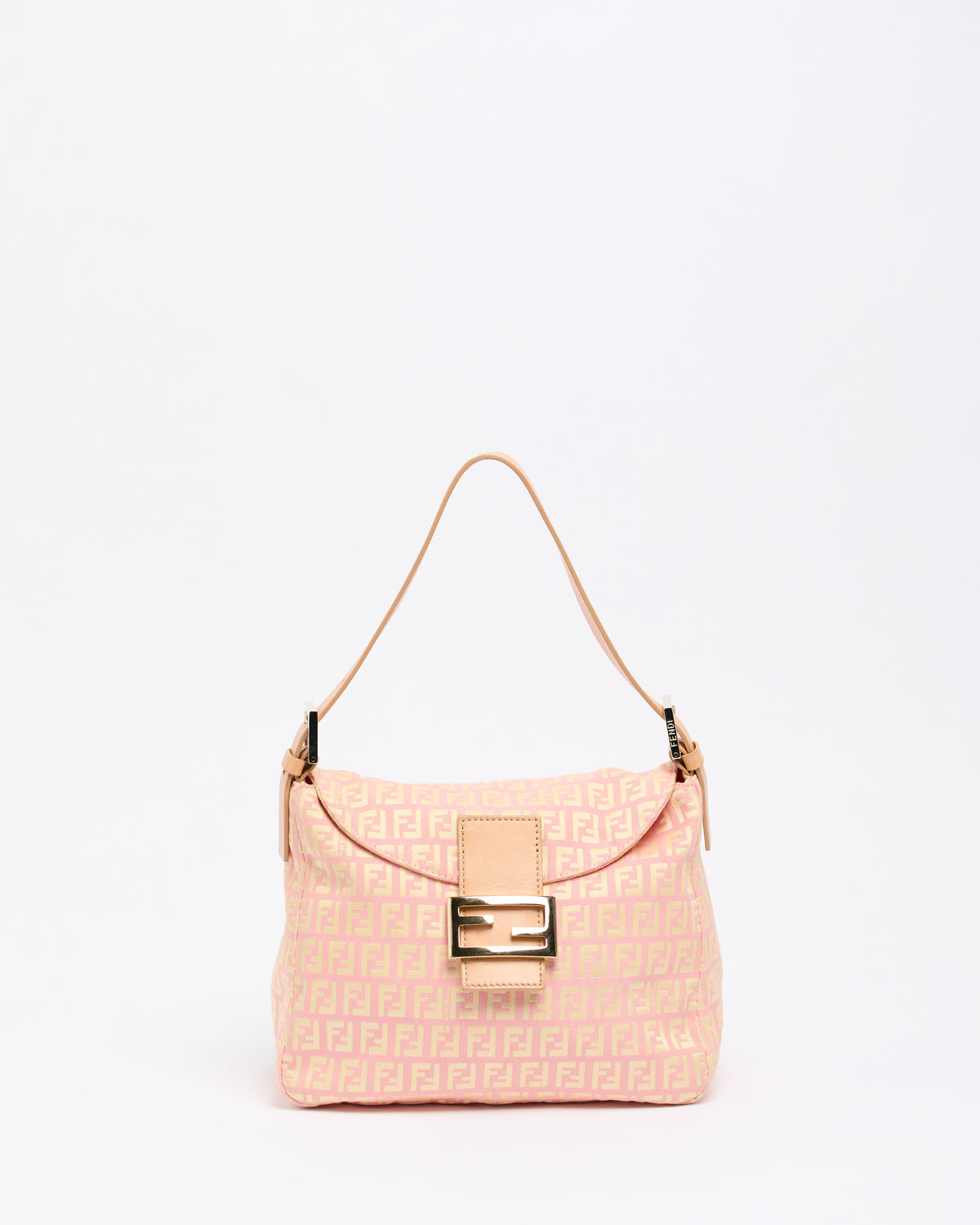 FENDI ZUCCHINO PINK SATIN MAMMMA BAGUETTE