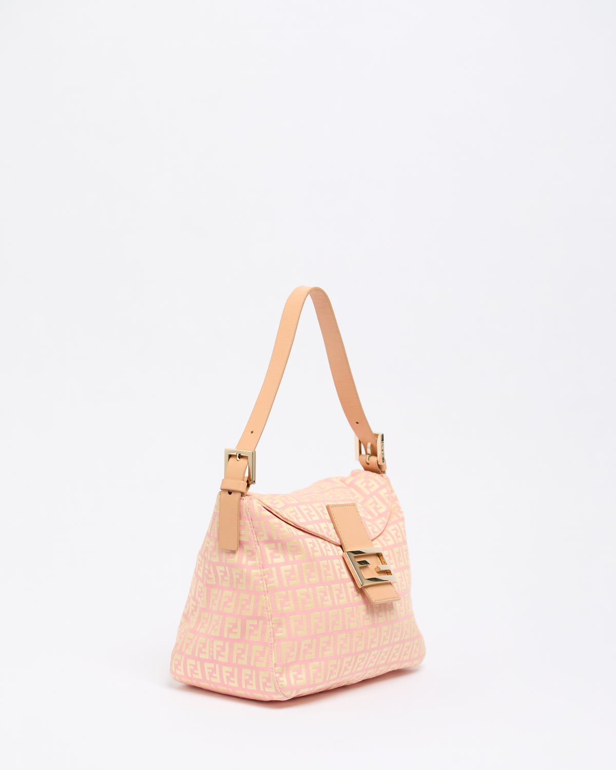 FENDI ZUCCHINO PINK SATIN MAMMMA BAGUETTE