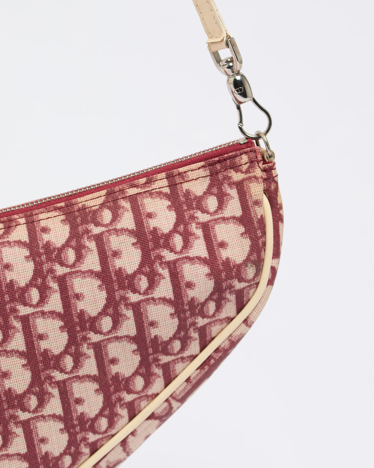 CHRISTIAN DIOR RED MINI SADDLE BAG