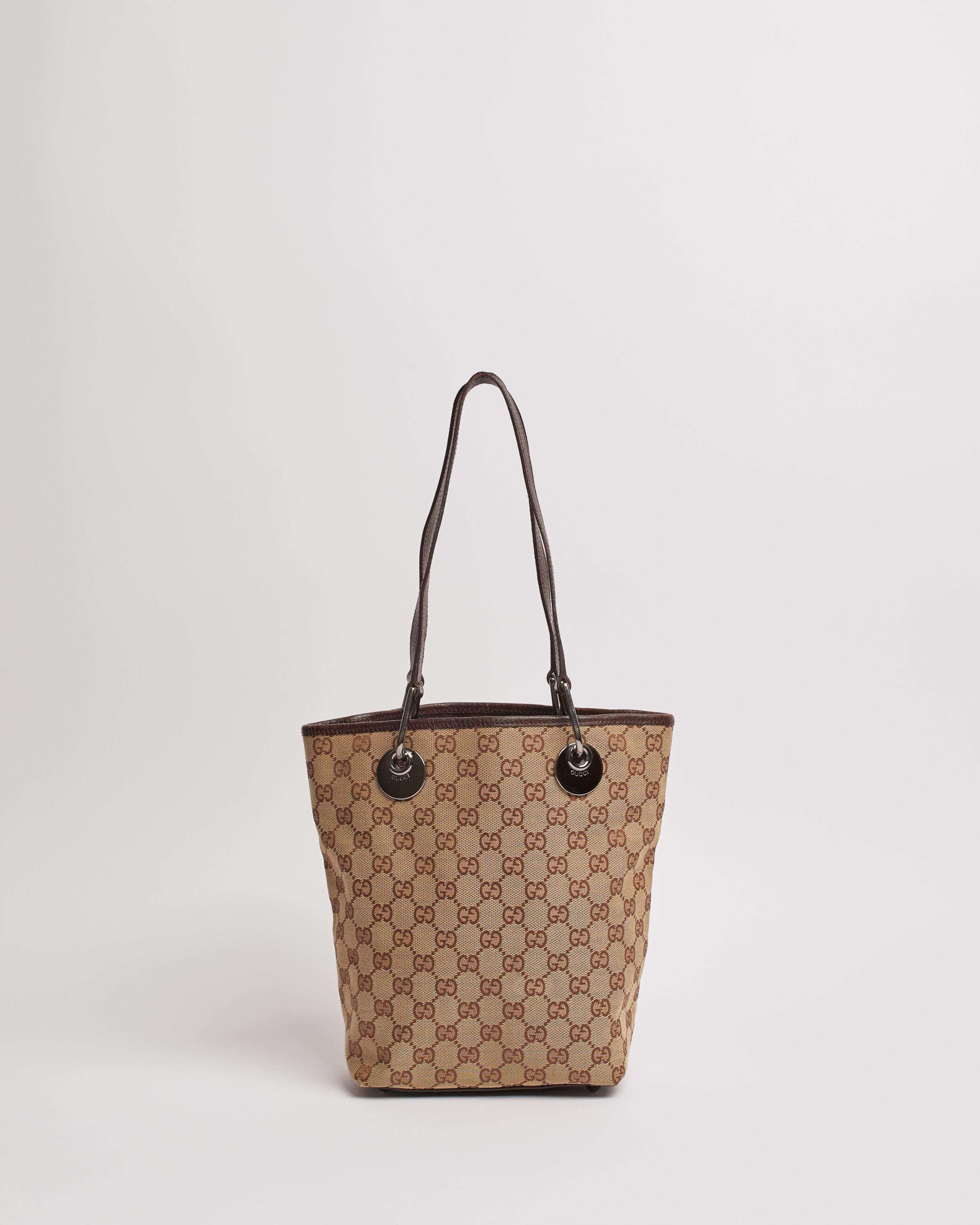 GUCCI 2000'S MONOGRAM CANVAS TOTE BAG