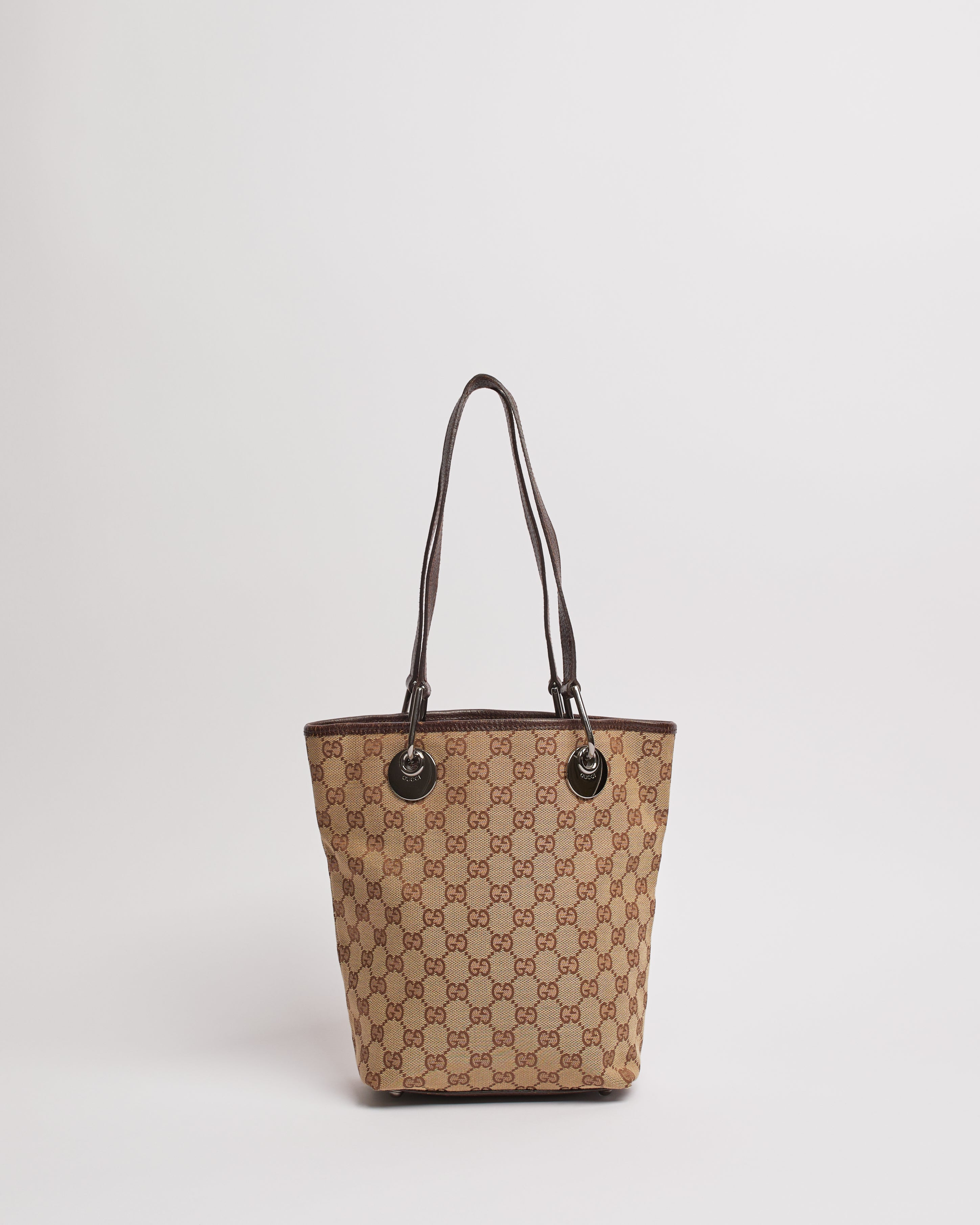 GUCCI 2000'S MONOGRAM CANVAS TOTE BAG
