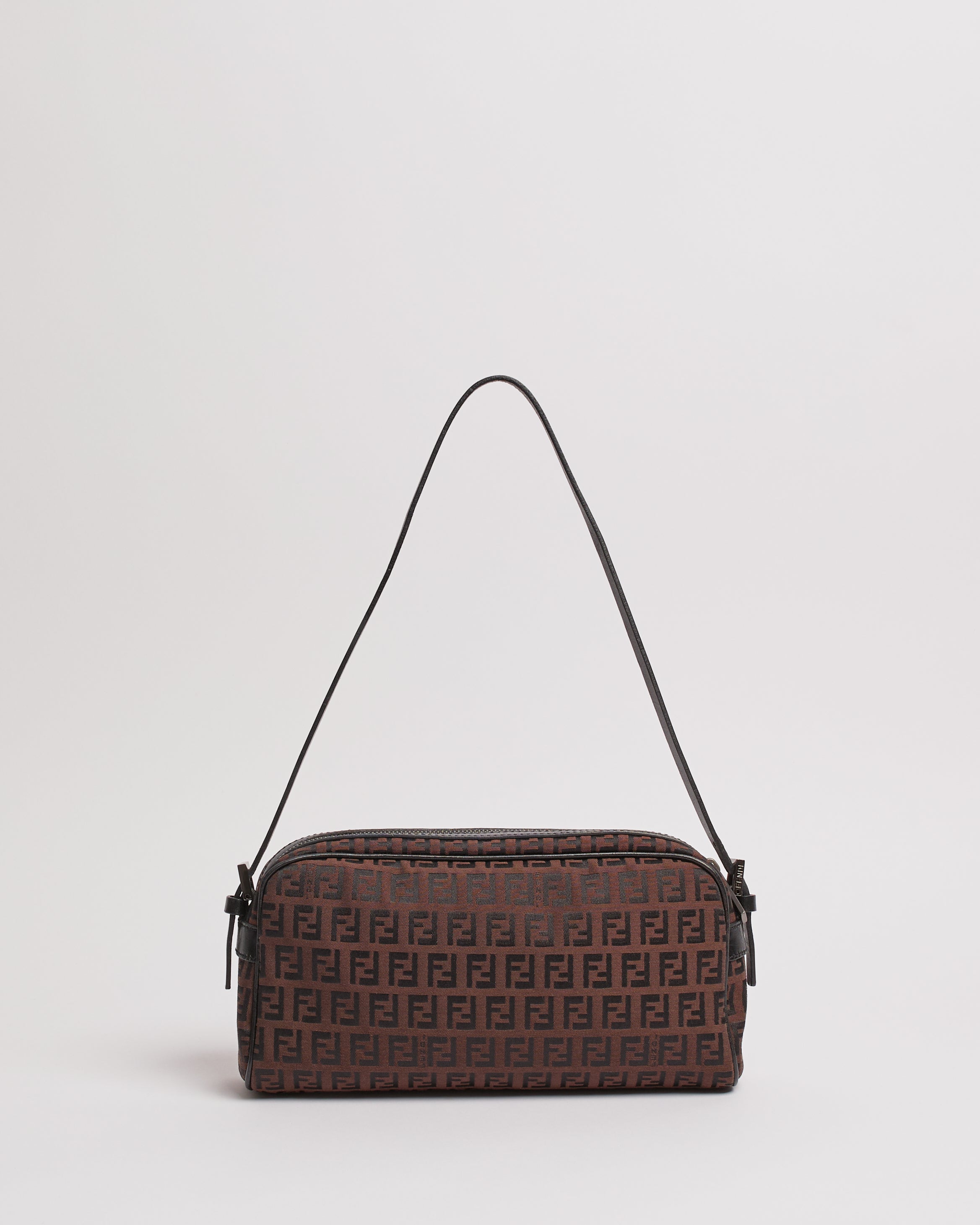 FENDI ZUCCHINO 2000'S BROWN BAGUETTE SHOULDER BAG