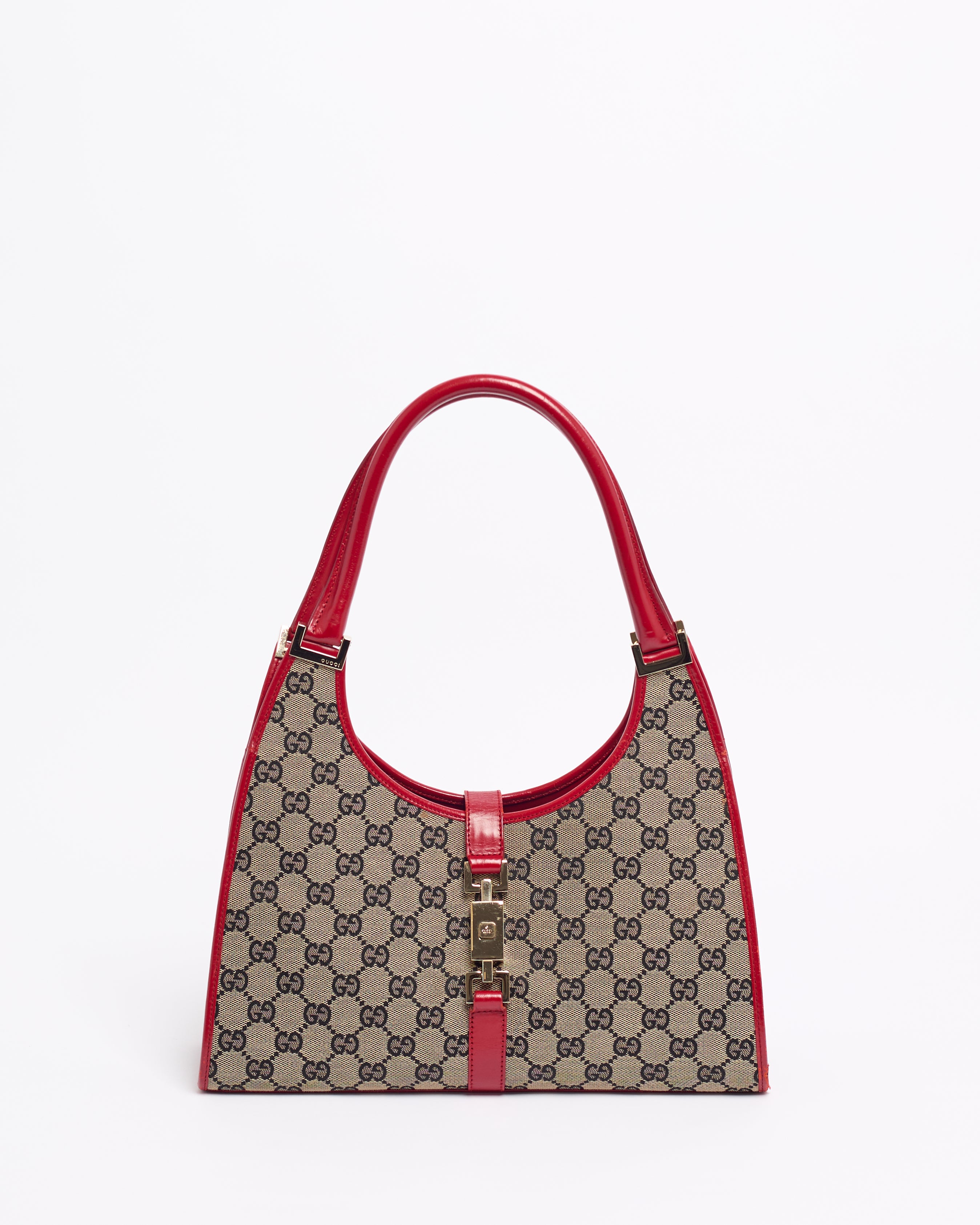 GUCCI GG 2000'S RED JACKIE SHOULDER BAG