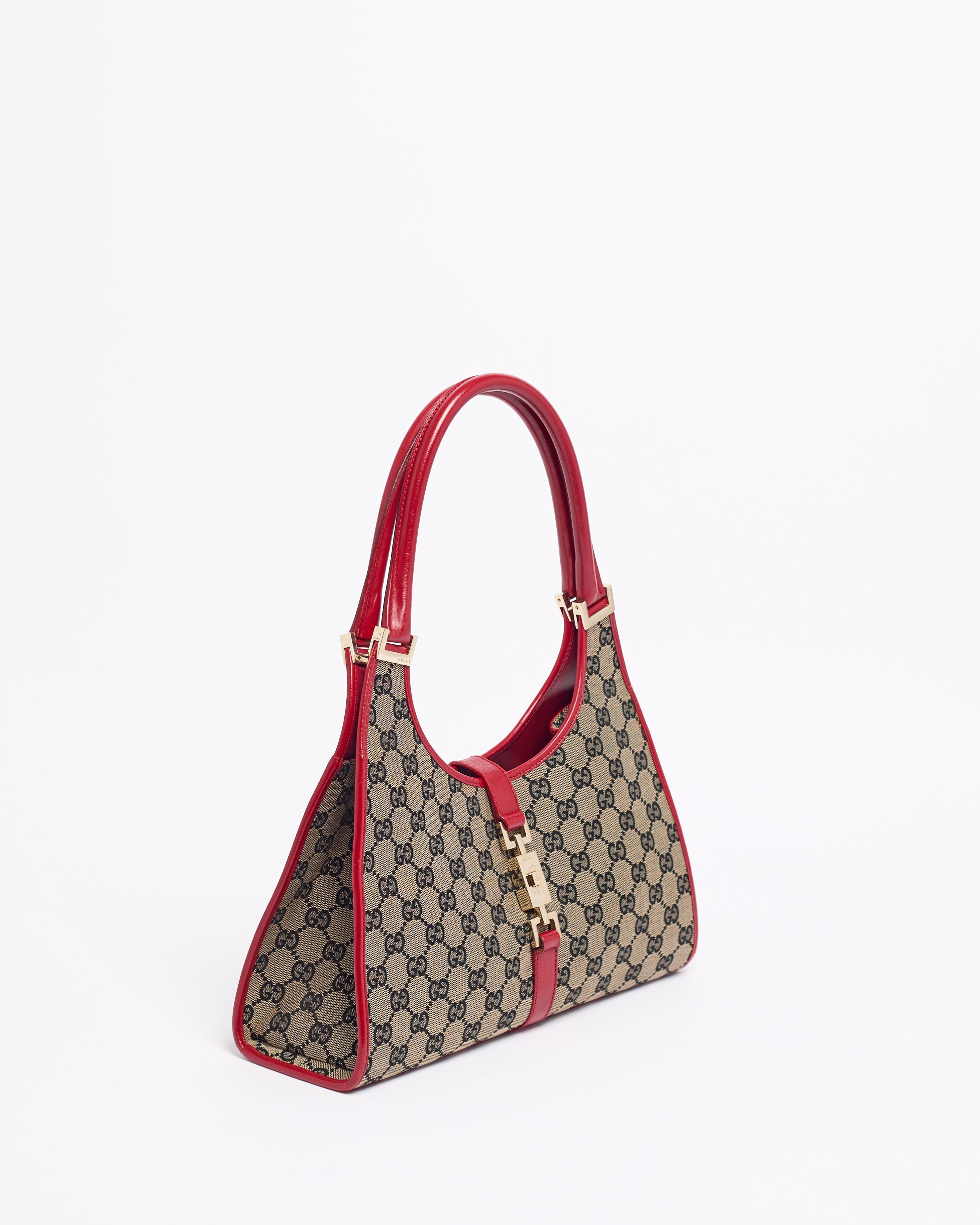 GUCCI GG 2000'S RED JACKIE SHOULDER BAG