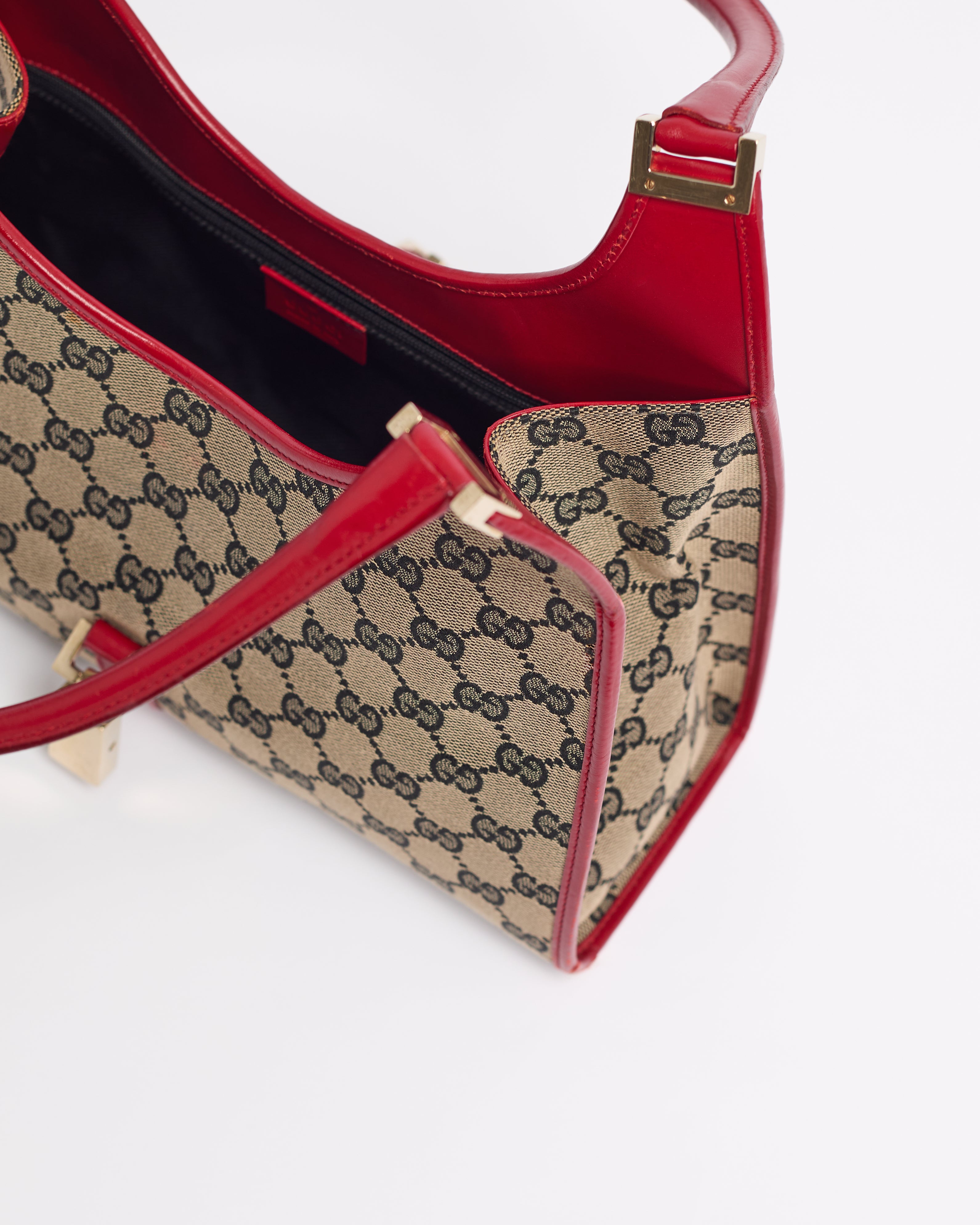 GUCCI GG 2000'S RED JACKIE SHOULDER BAG