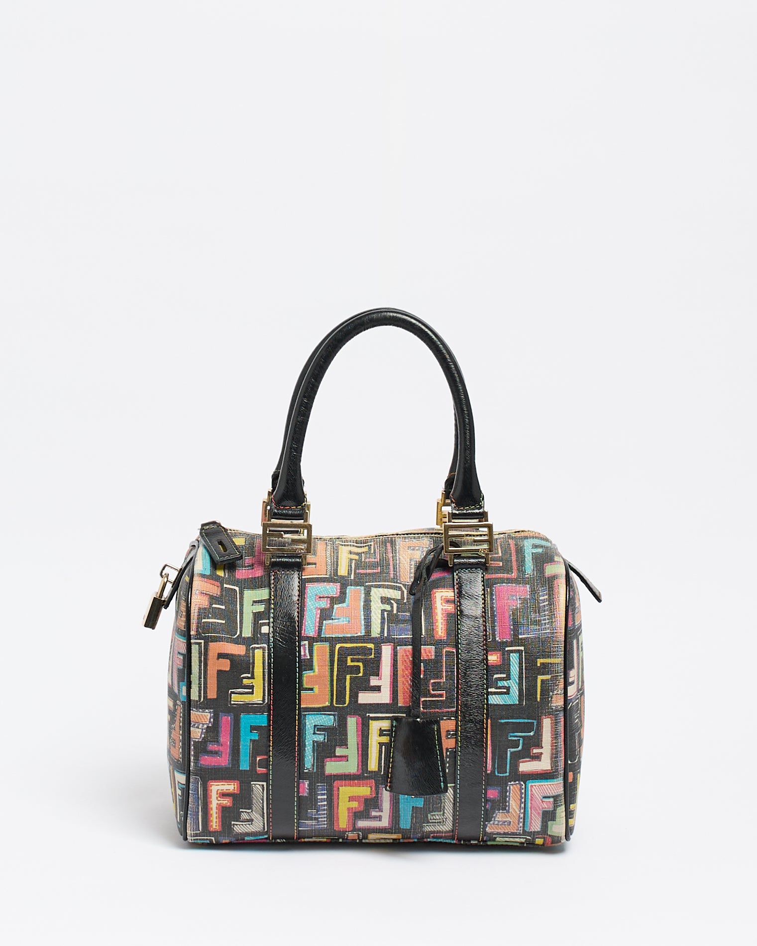 FENDI ZUCCA MULTICOLOUR FOREVER BOSTON BAG