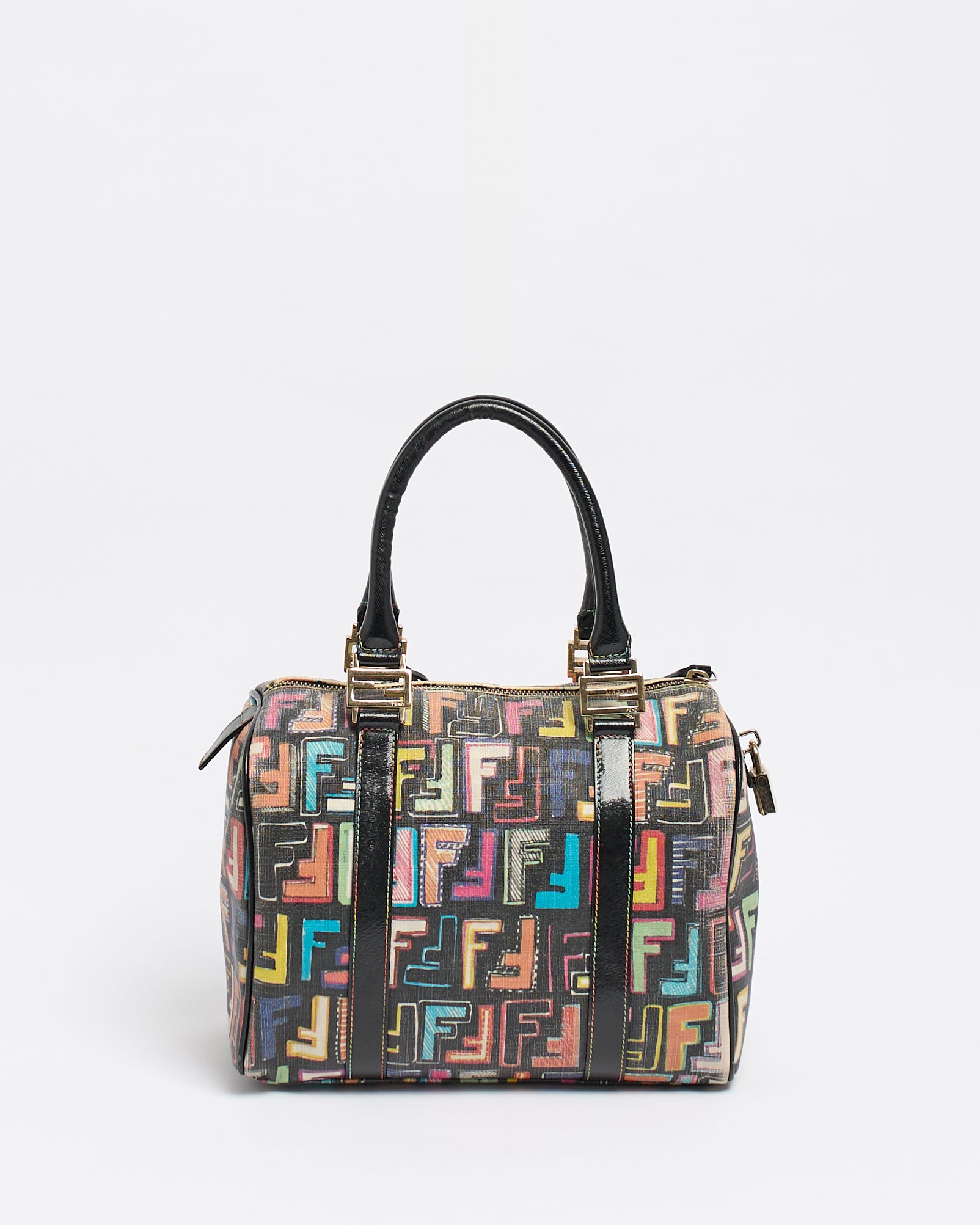 FENDI ZUCCA MULTICOLOUR FOREVER BOSTON BAG