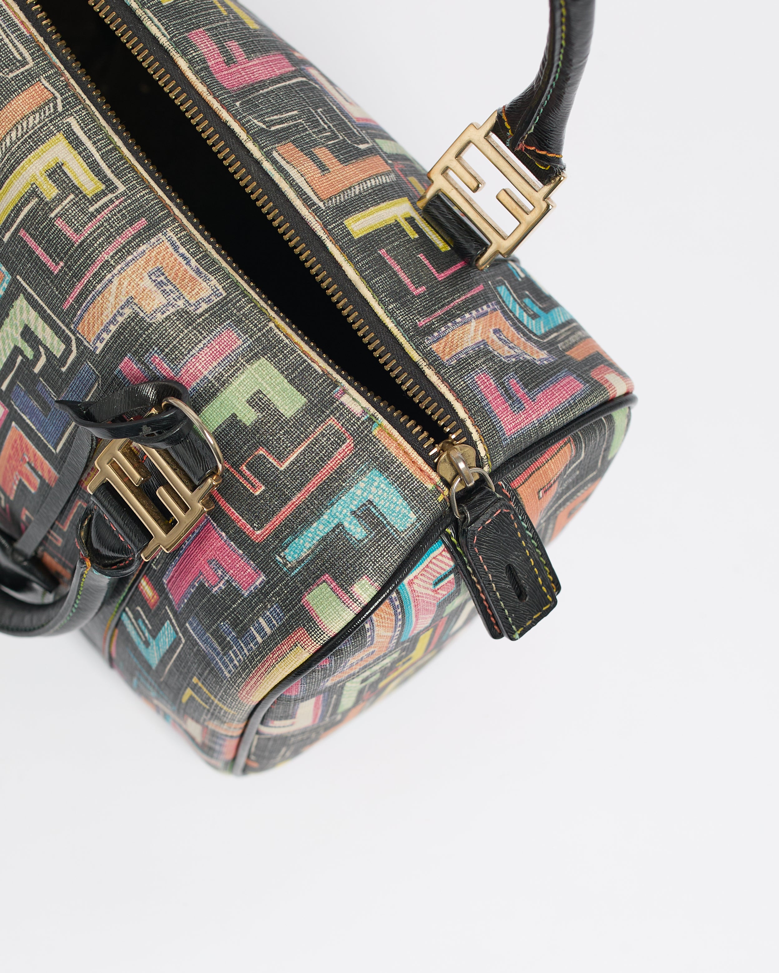 FENDI ZUCCA MULTICOLOUR FOREVER BOSTON BAG