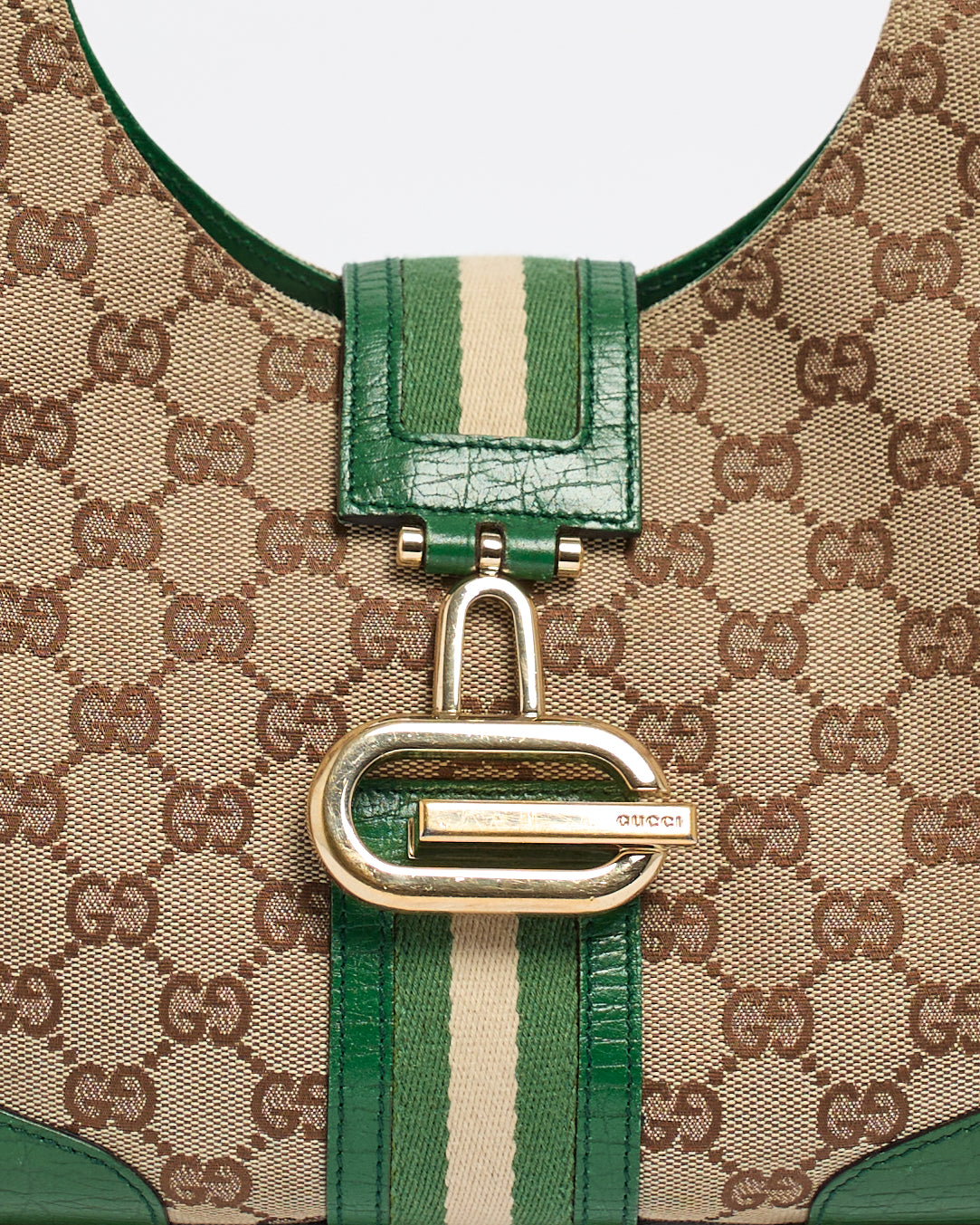 GUCCI GG 2000'S GREEN JACKIE SHOULDER BAG