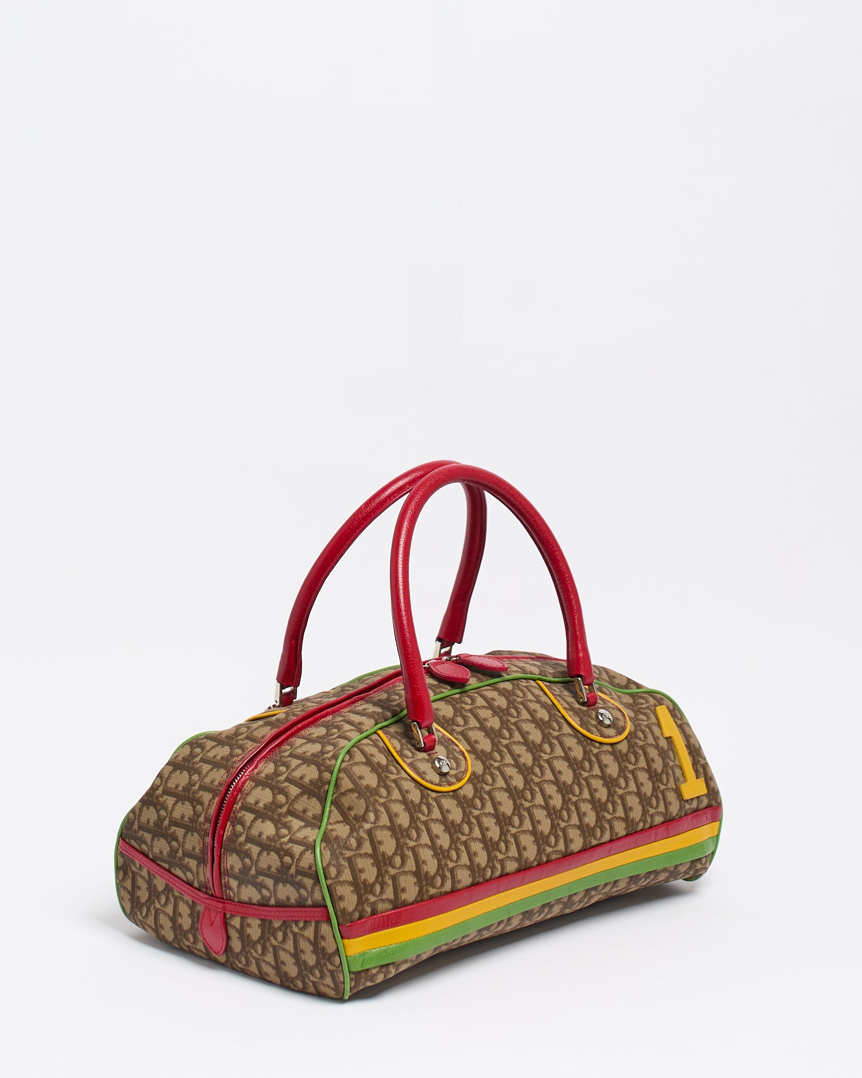 CHRISTAIN DIOR 2004 RASTA OBLIQUE BOWLER BAG