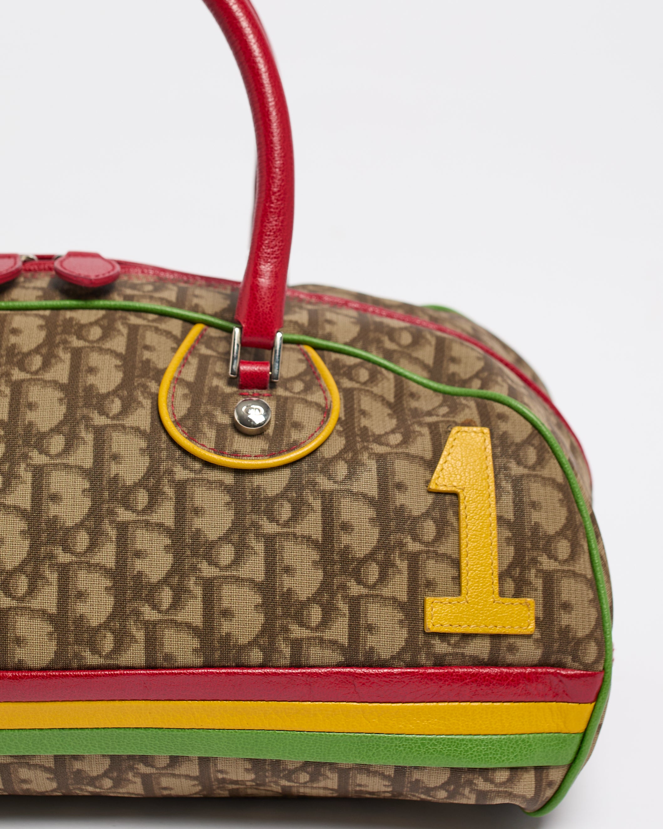 CHRISTAIN DIOR 2004 RASTA OBLIQUE BOWLER BAG