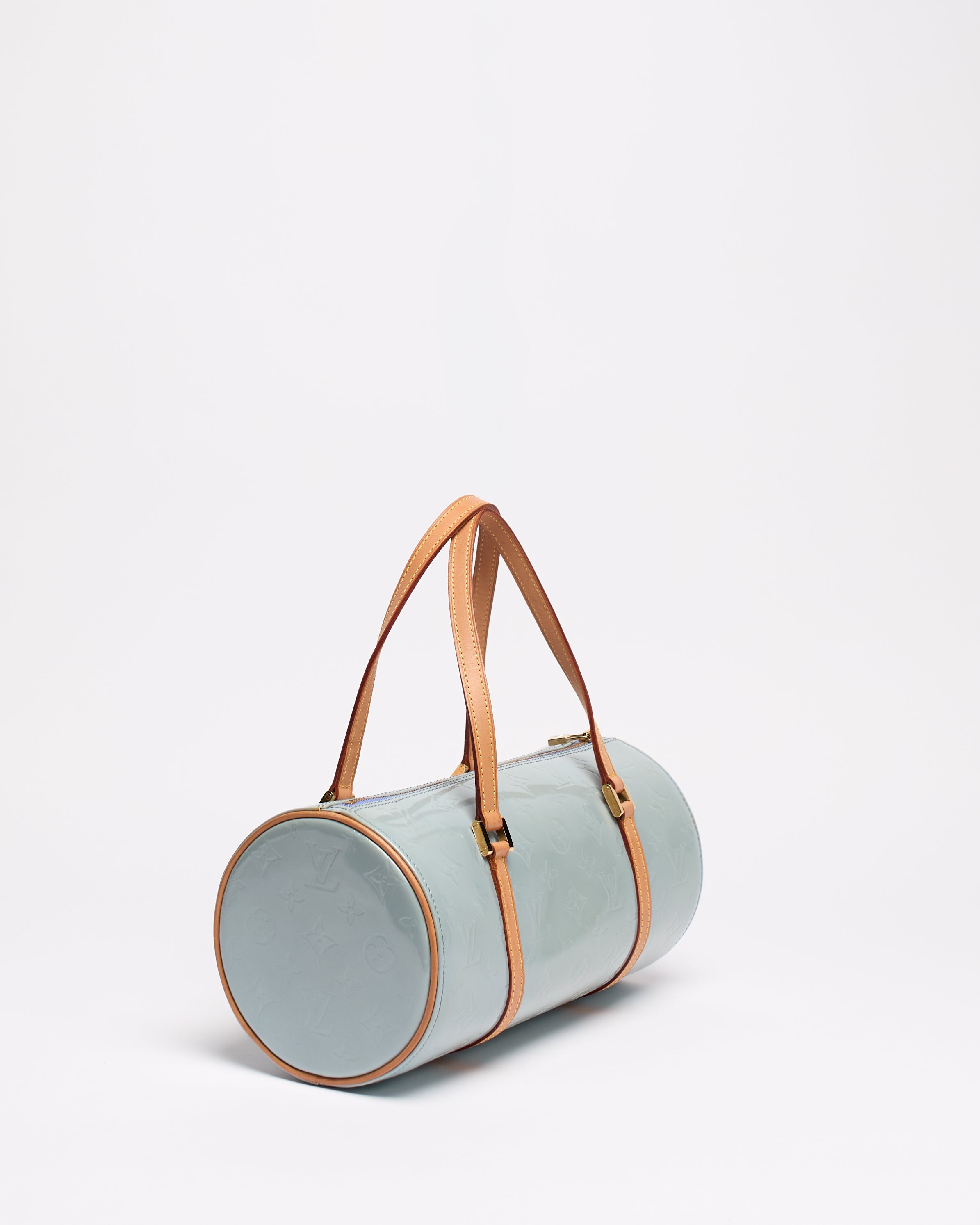 LOUIS VUITTON 2000'S BLUE VERNIS PAPILLON 30 BAG