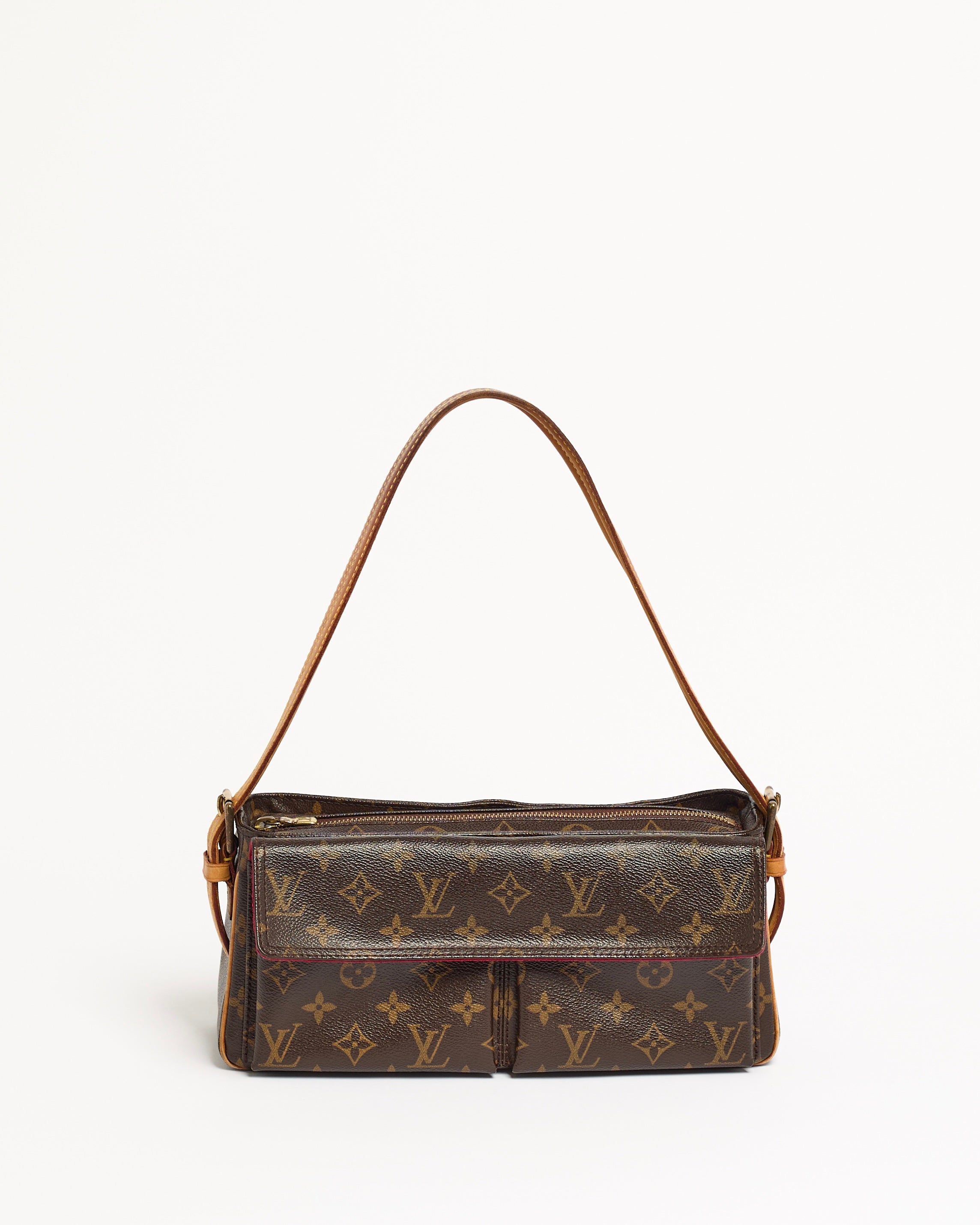 LOUIS VUITTON CITE MM COATED CANVAS SHOULDER BAG